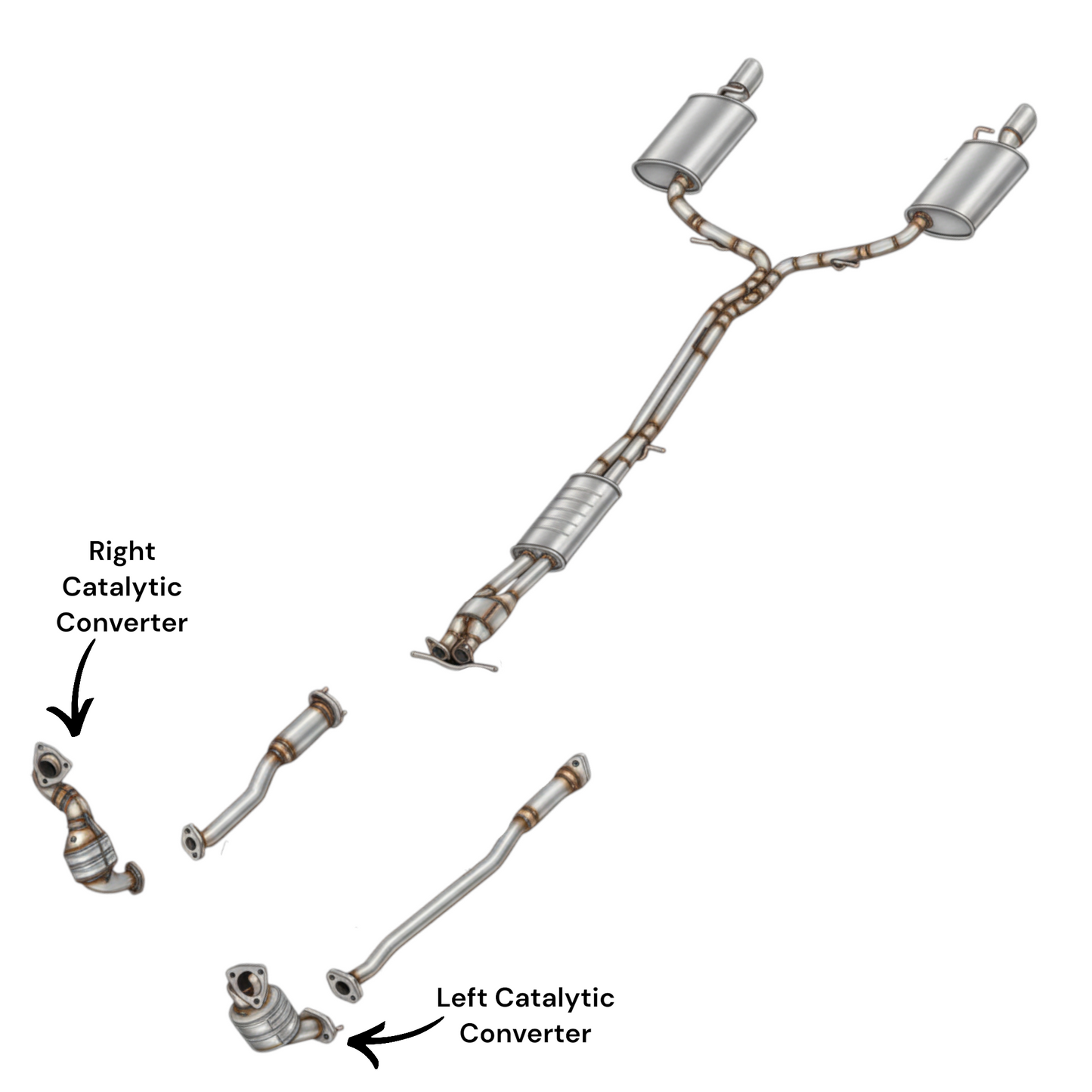 Ford Flex 3.5L (2010-2019) (Turbo) Both Side Manifold Converter