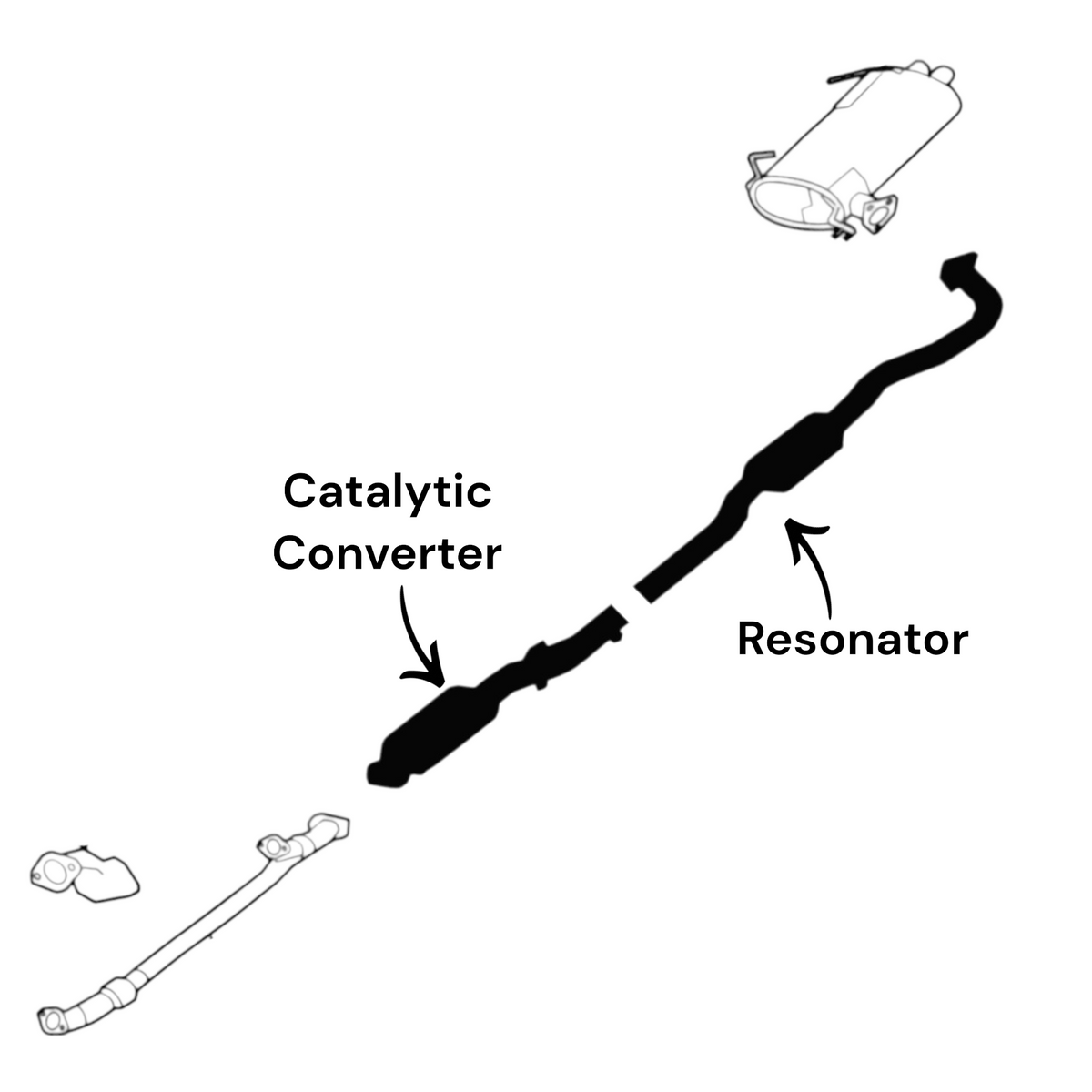 Mitsubishi Outlander 3.0L (2014-2020) (Only for GT sub-model) Catalytic Converter with Resonator