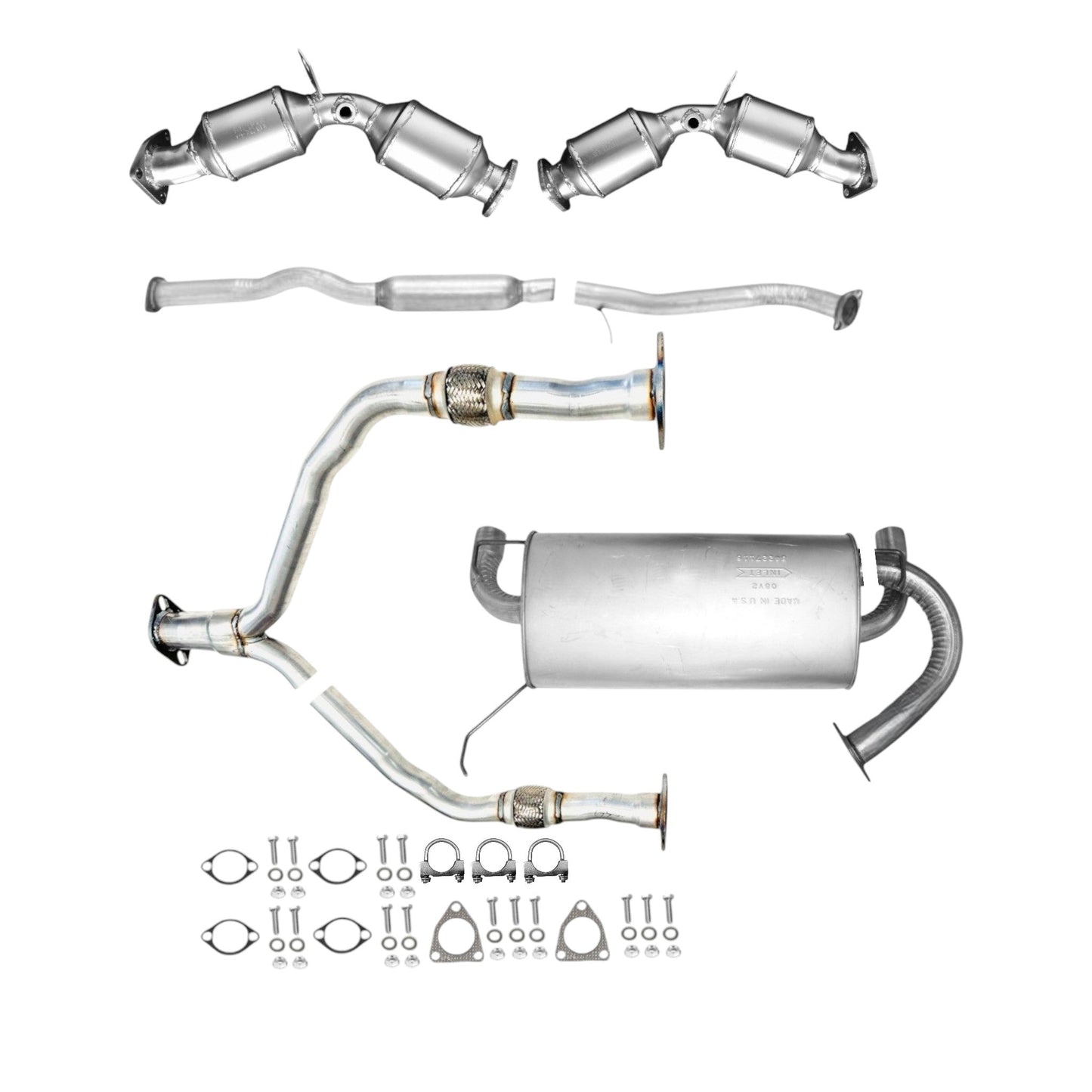 Infiniti FX35 3.5L 2003-2008 Catalytic Converter, Flex Y-Pipe, Resonator and Muffler