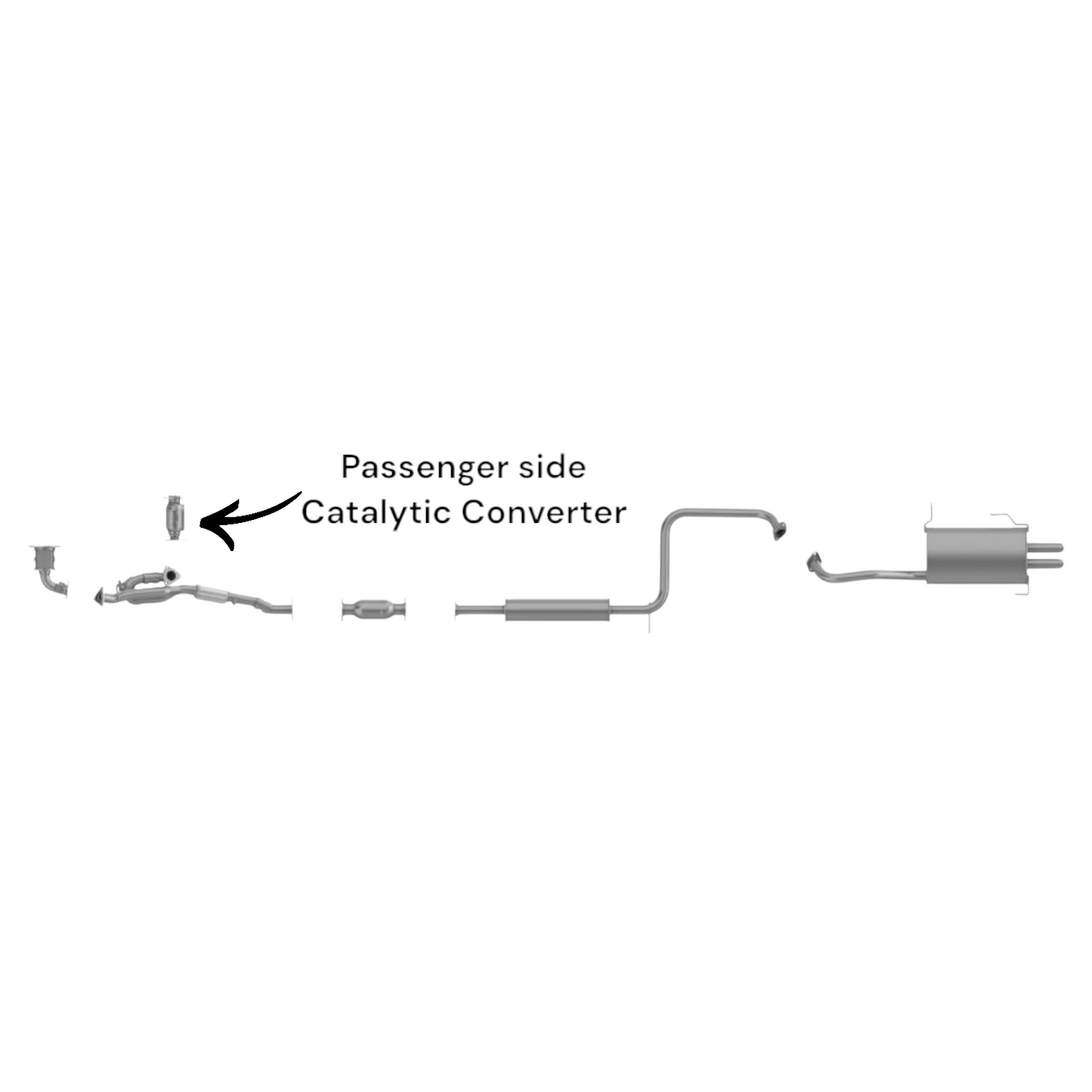 Nissan Maxima 3.5L (2002-2003) Passenger side Catalytic Converter
