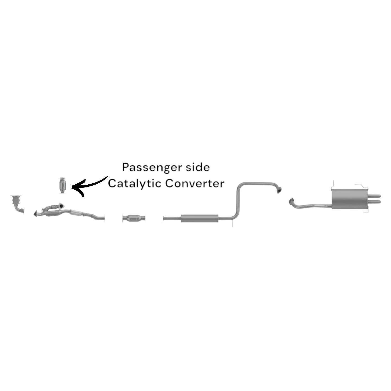 Nissan Maxima 3.5L (2002-2003) Passenger side Catalytic Converter