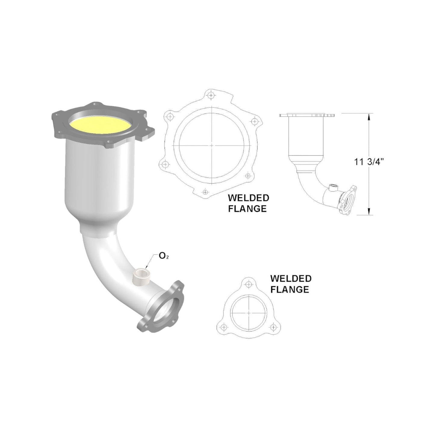 16221 - Nissan Murano 3.5L (2003-2007) V6 Driver Side Catalytic Converter