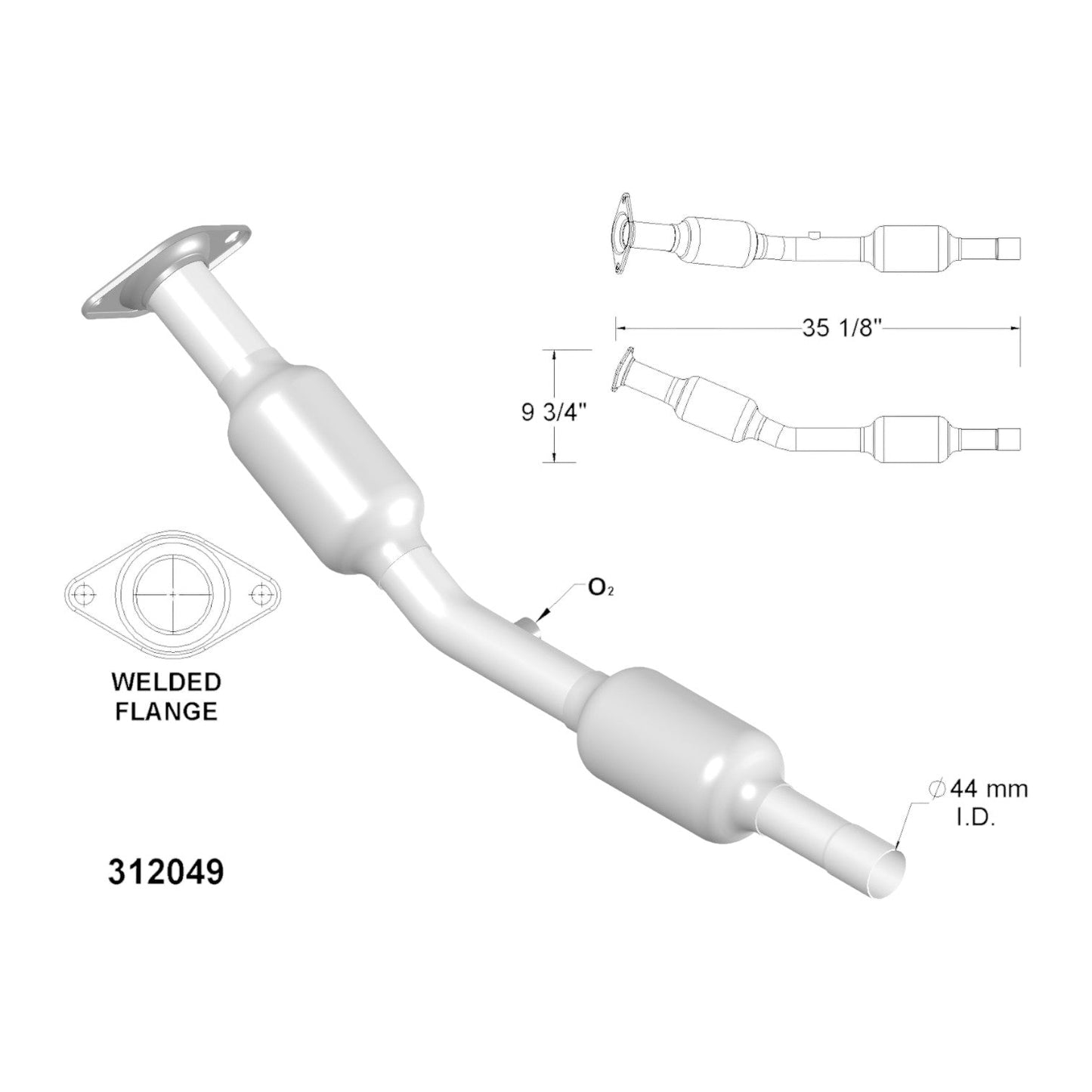 Toyota Prius 1.5L (2004-2009) Catalytic Converter