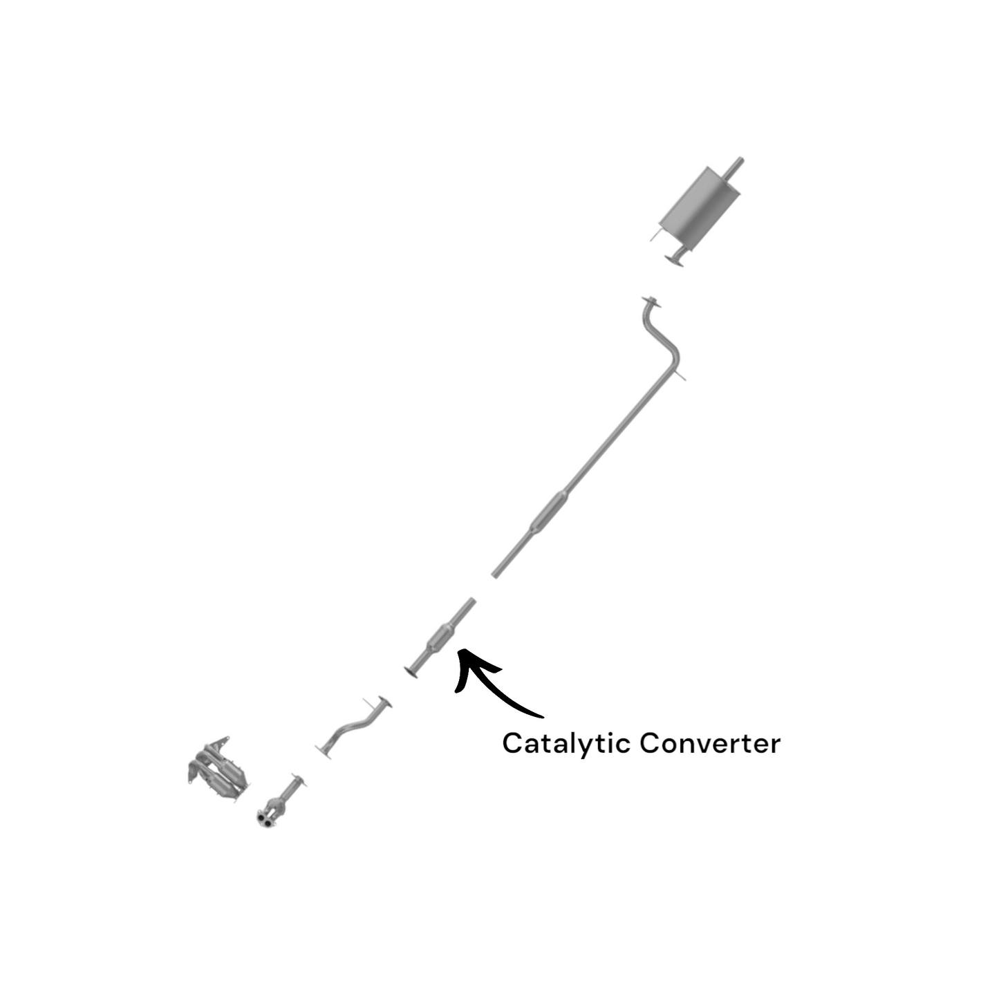Mitsubishi Galant 2.4L (2004-2012) V4 Front Catalytic Converter