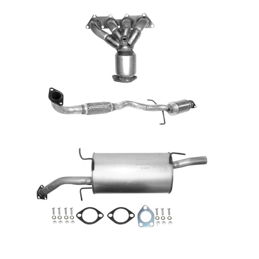 Mitsubishi Lancer 2.0L (2005-2007) (Non-Turbo) Manifold Converter, Flex pipe with converter and Muffler