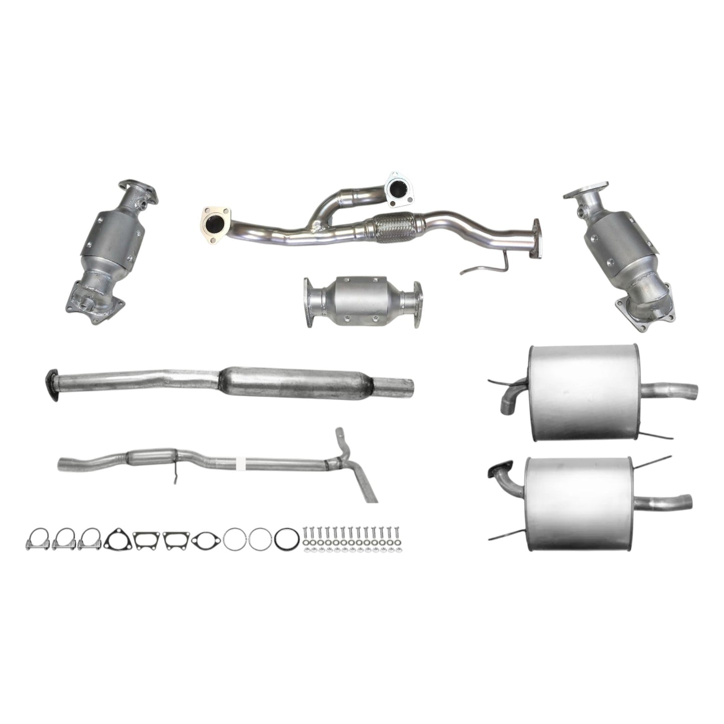 Acura TL 3.2L (2004-2008) Manifold Converters, Flex Pipe, Converter, Resonator, Y-Pipe and Mufflers for both side