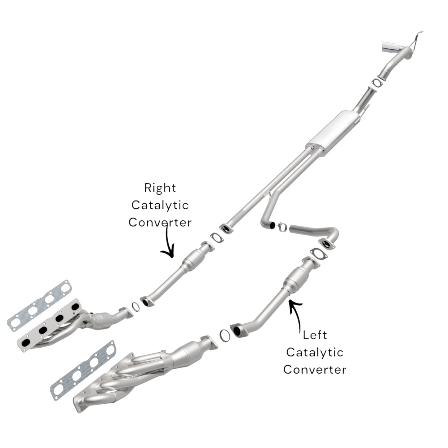 Nissan Armada 5.6L (2005-2015) (Exc AWD) Right And Left Side Catalytic Converter