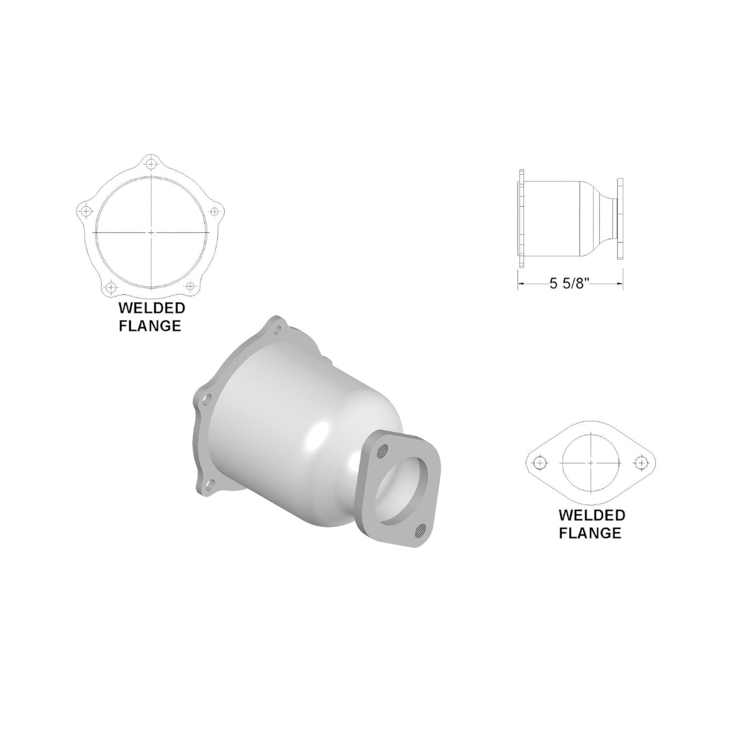 KIA Sedona 3.5L (2002-2005) Drivers Side Catalytic Converter