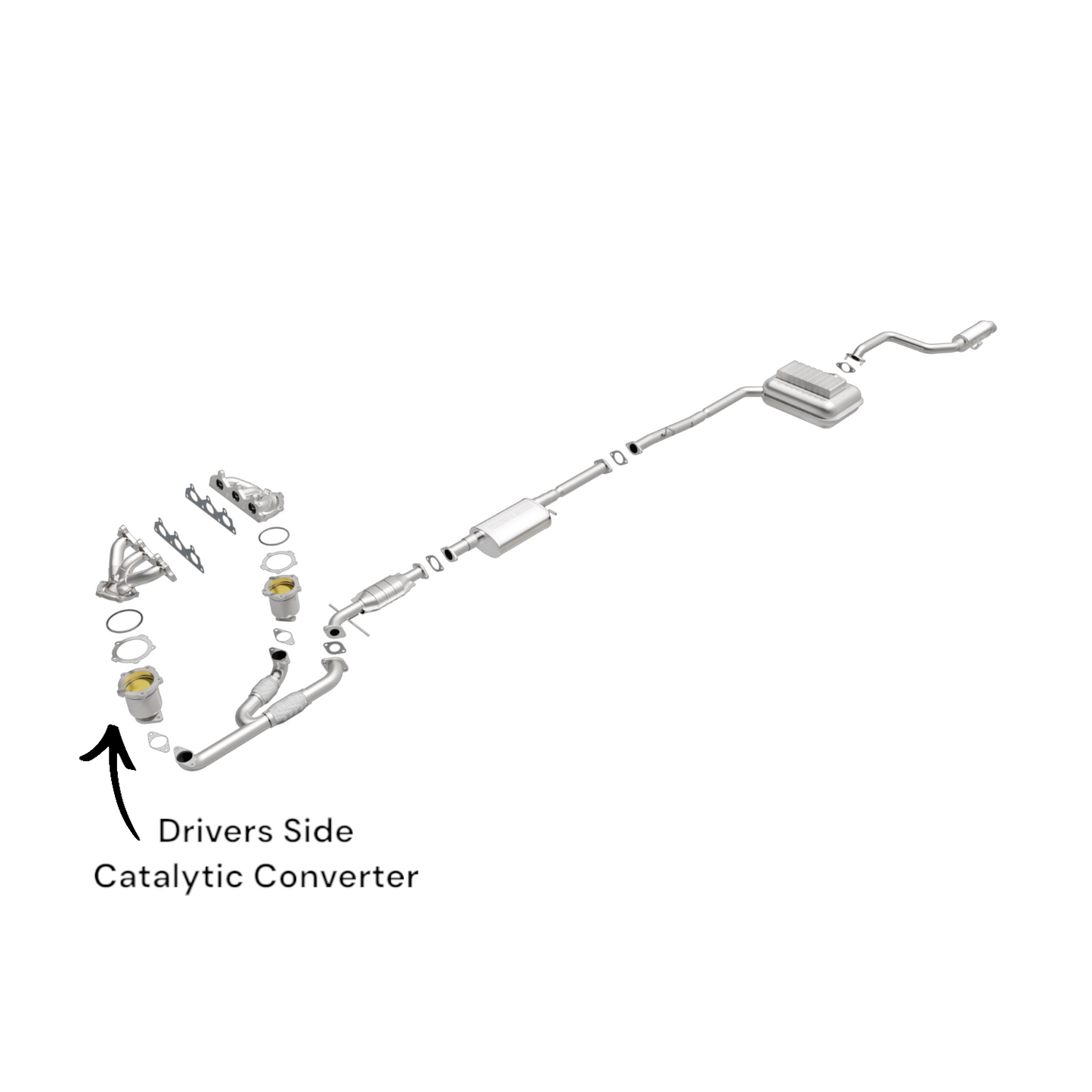 KIA Sedona 3.5L (2002-2005) Drivers Side Catalytic Converter
