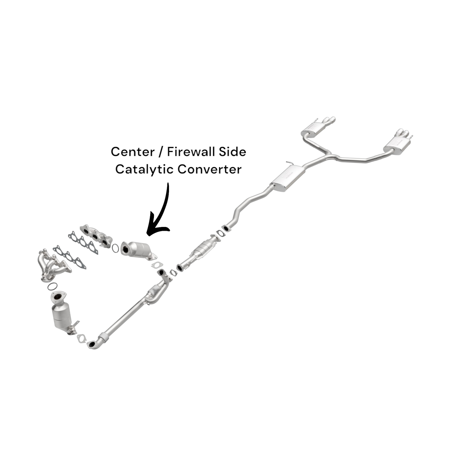 GMC Acadia 3.6L (2007-2016) V6 Passenger / Firewall Side Catalytic Converter