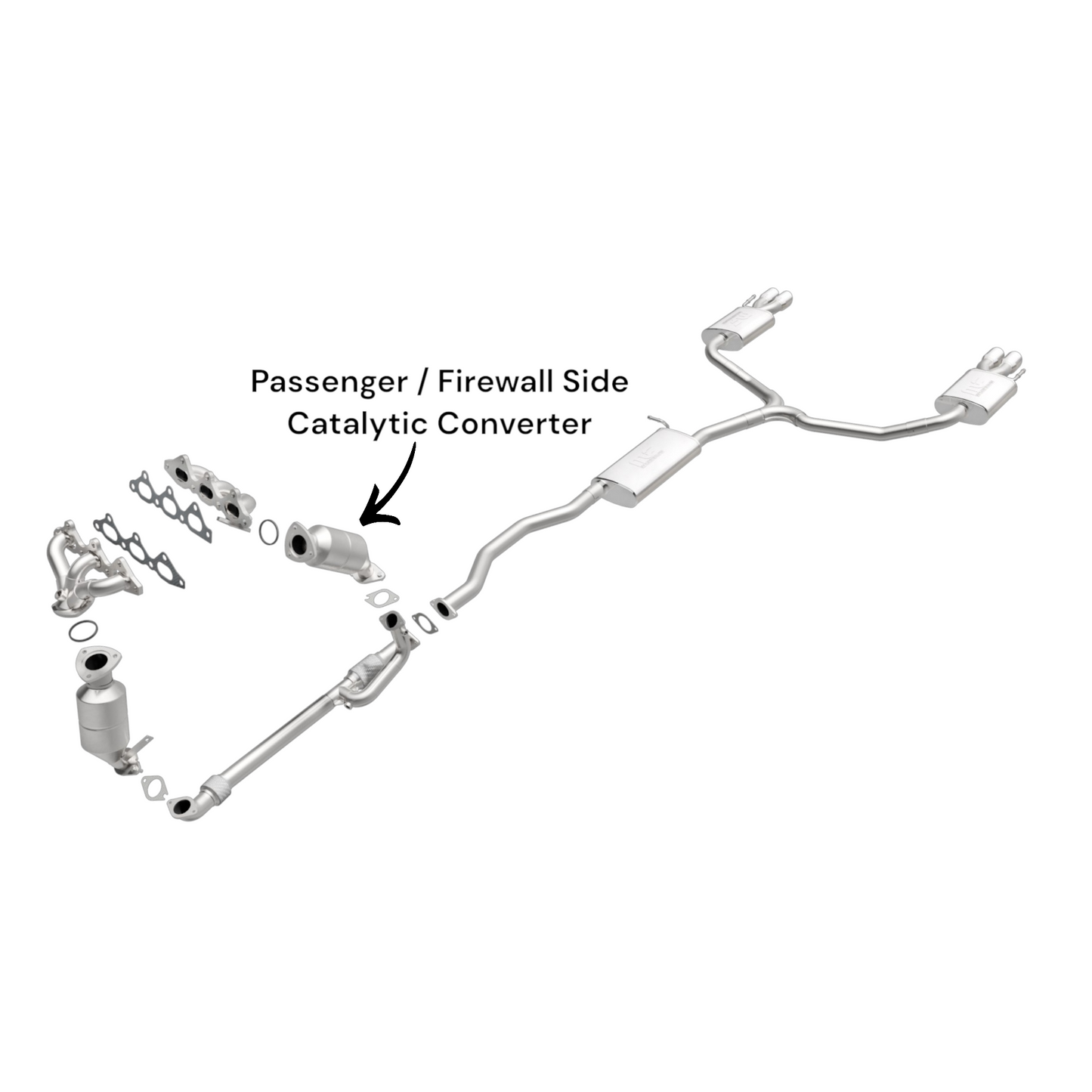 Saturn Outlook 3.6L (2007-2010) V6 Passenger / Firewall Side Catalytic Converter