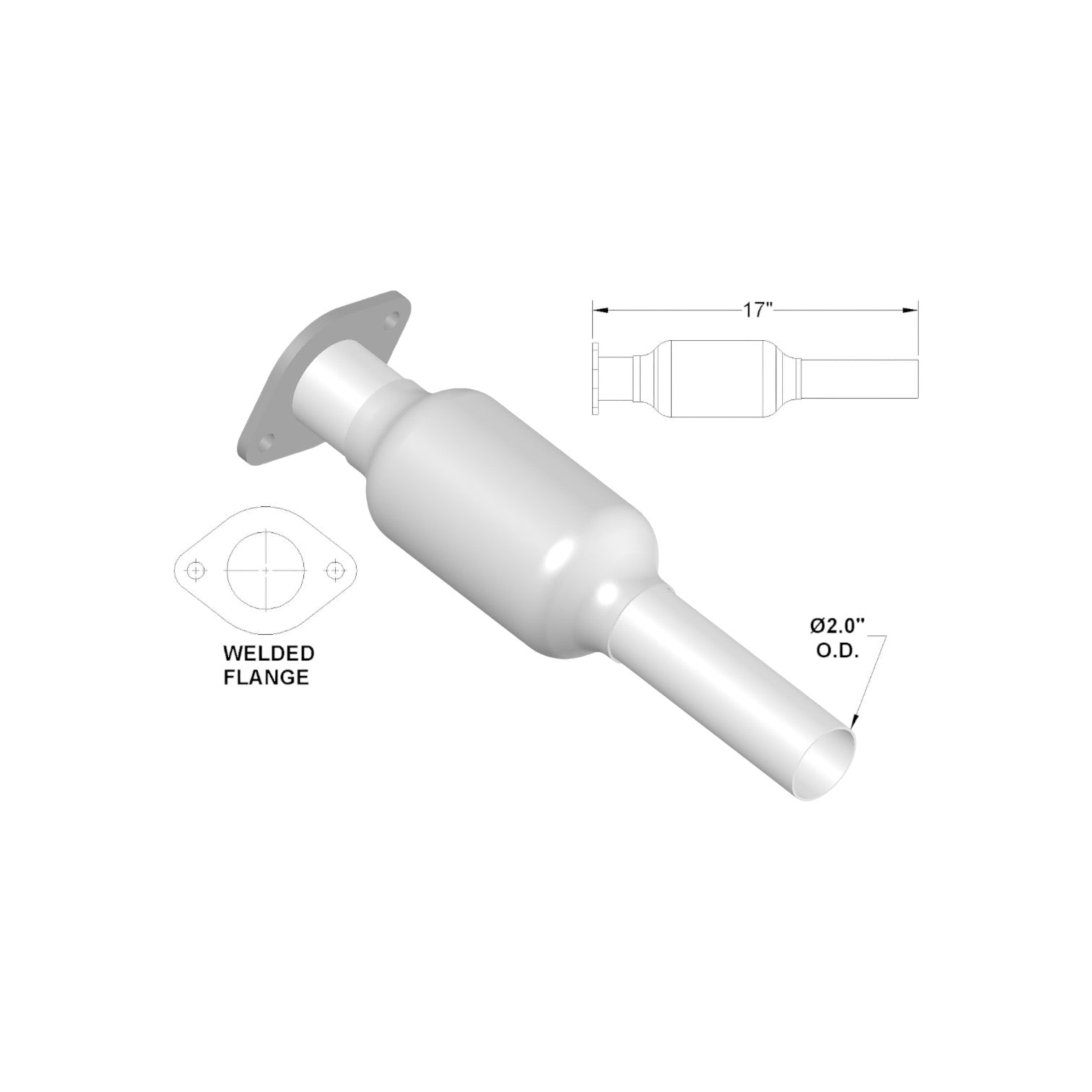 Mazda 5 2.3L (2006-2010) V4 Rear Catalytic Converter