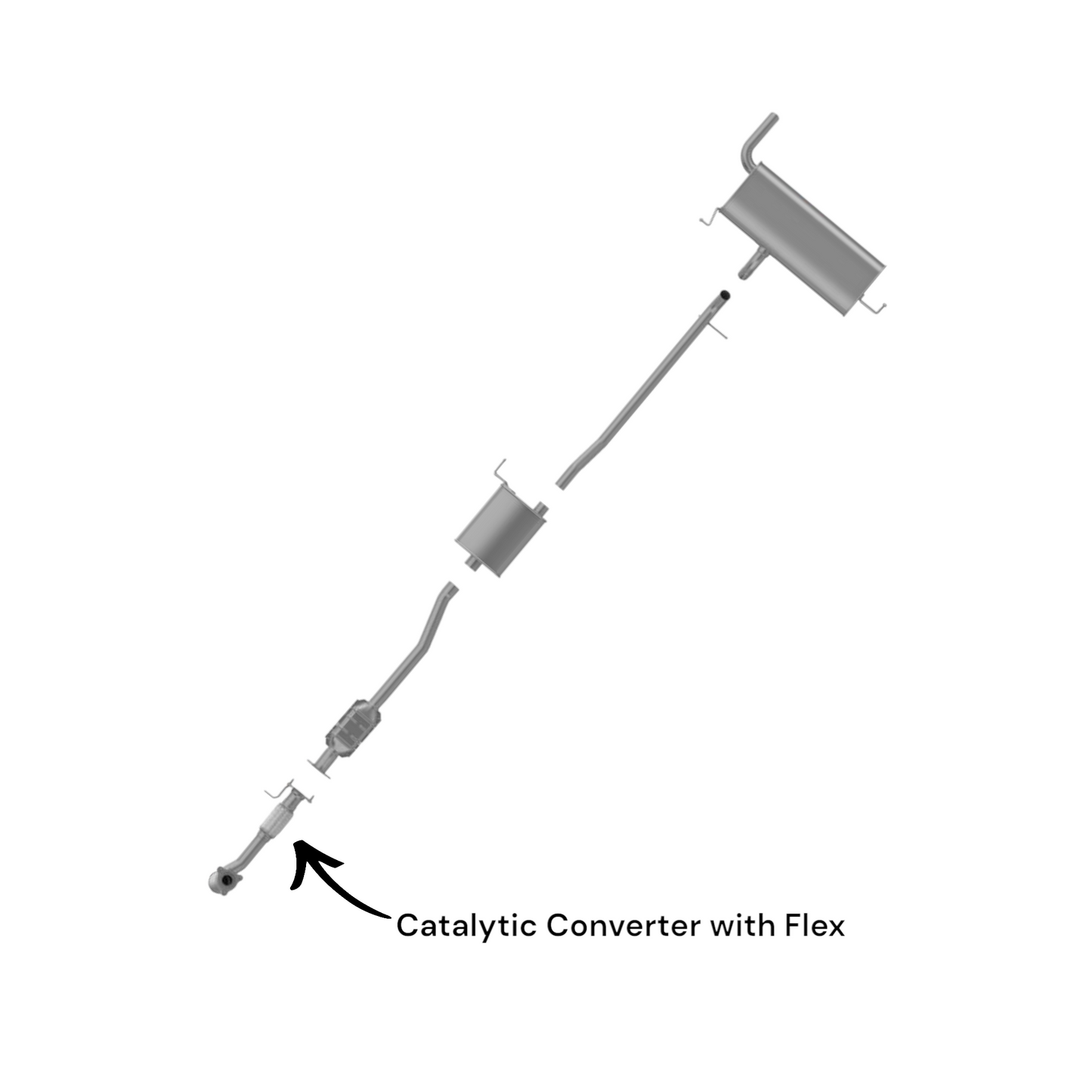 Chevrolet Captiva Sport 2.4L (2012-2015) Catalytic Converter with Flex