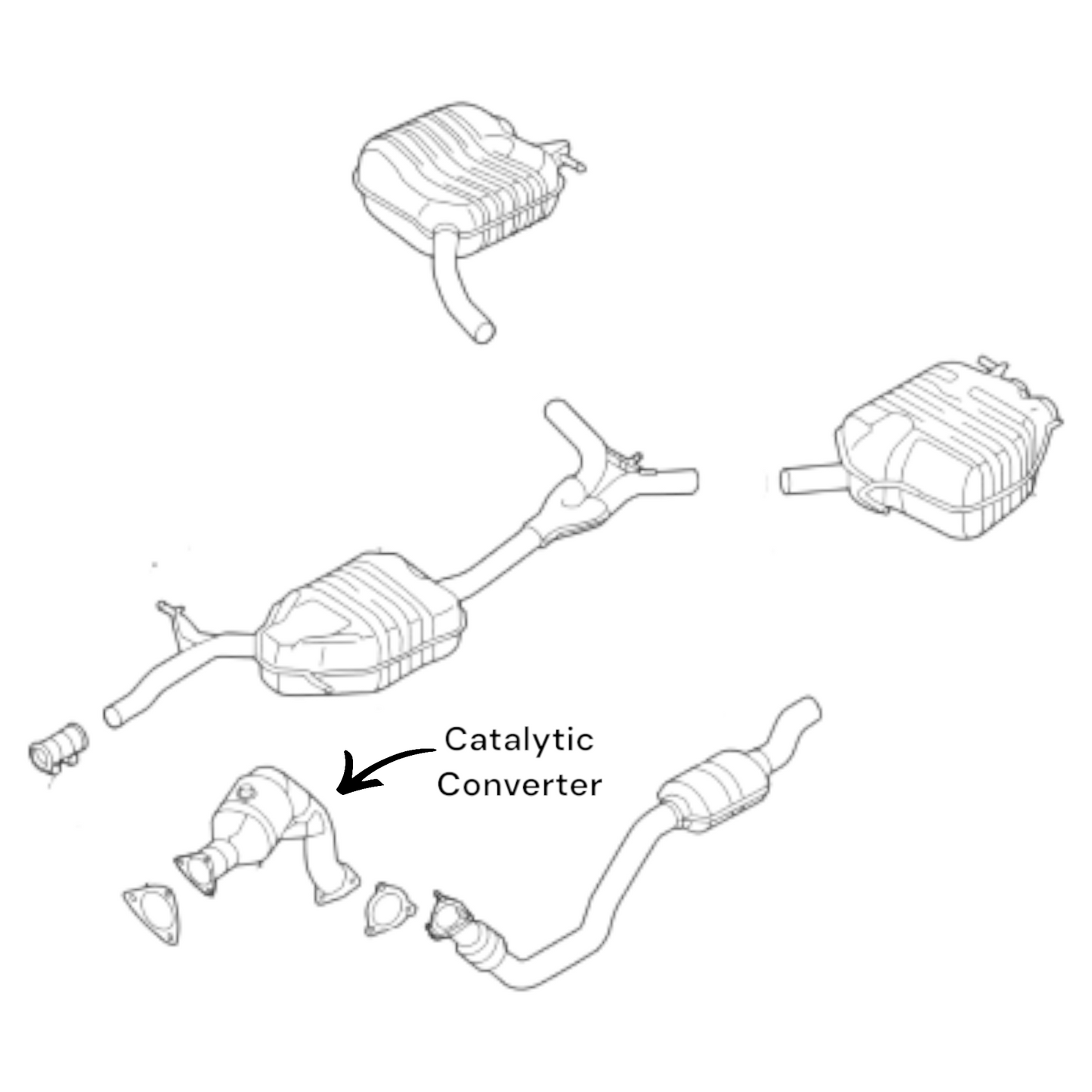 Audi Q5 2.0L Turbocharged AWD 2011-2017 Catalytic Converter