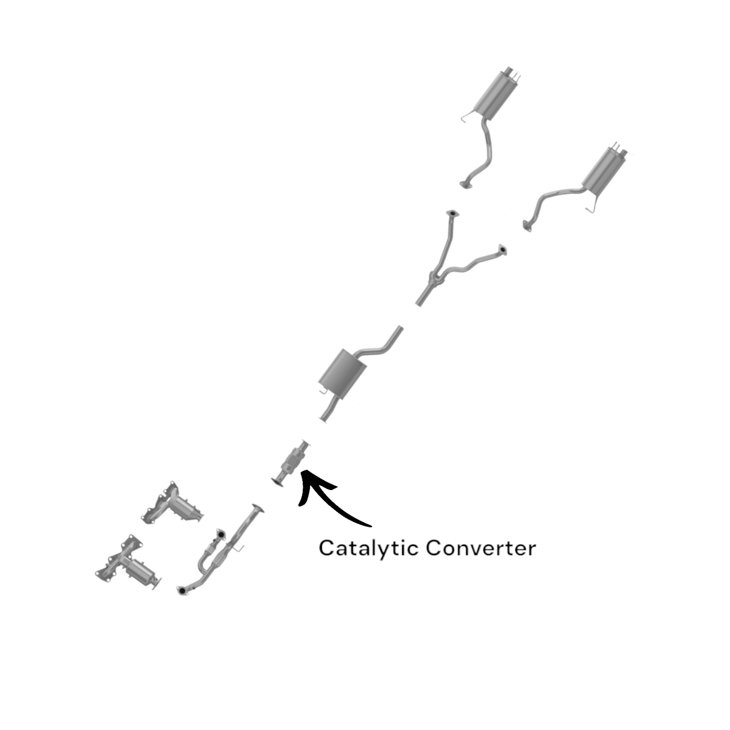 Hyundai Veracruz 3.8L (2007-2012) Catalytic Converter