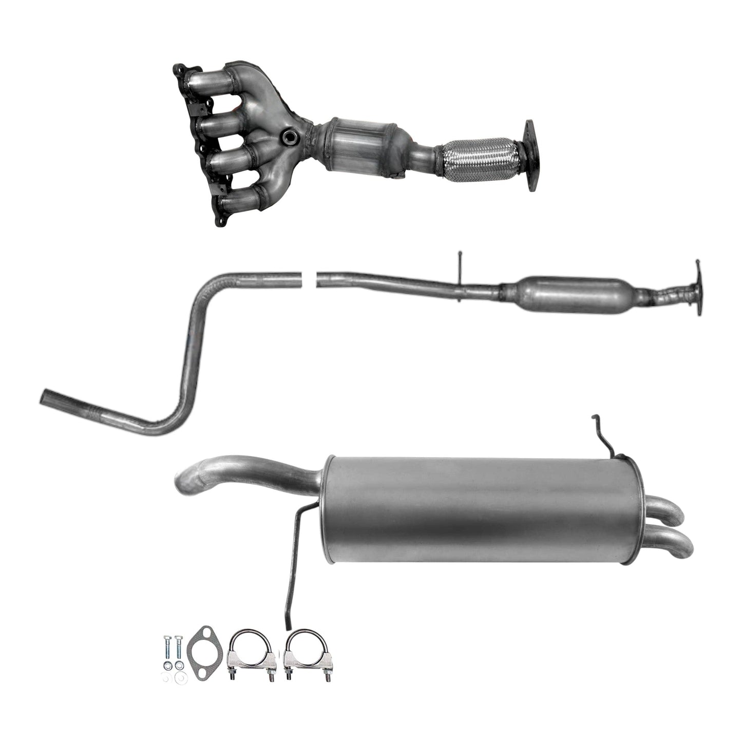 Ford Fiesta 1.6L (2011-2019) (Hatchback) Manifold Converter, Resonator and Muffler
