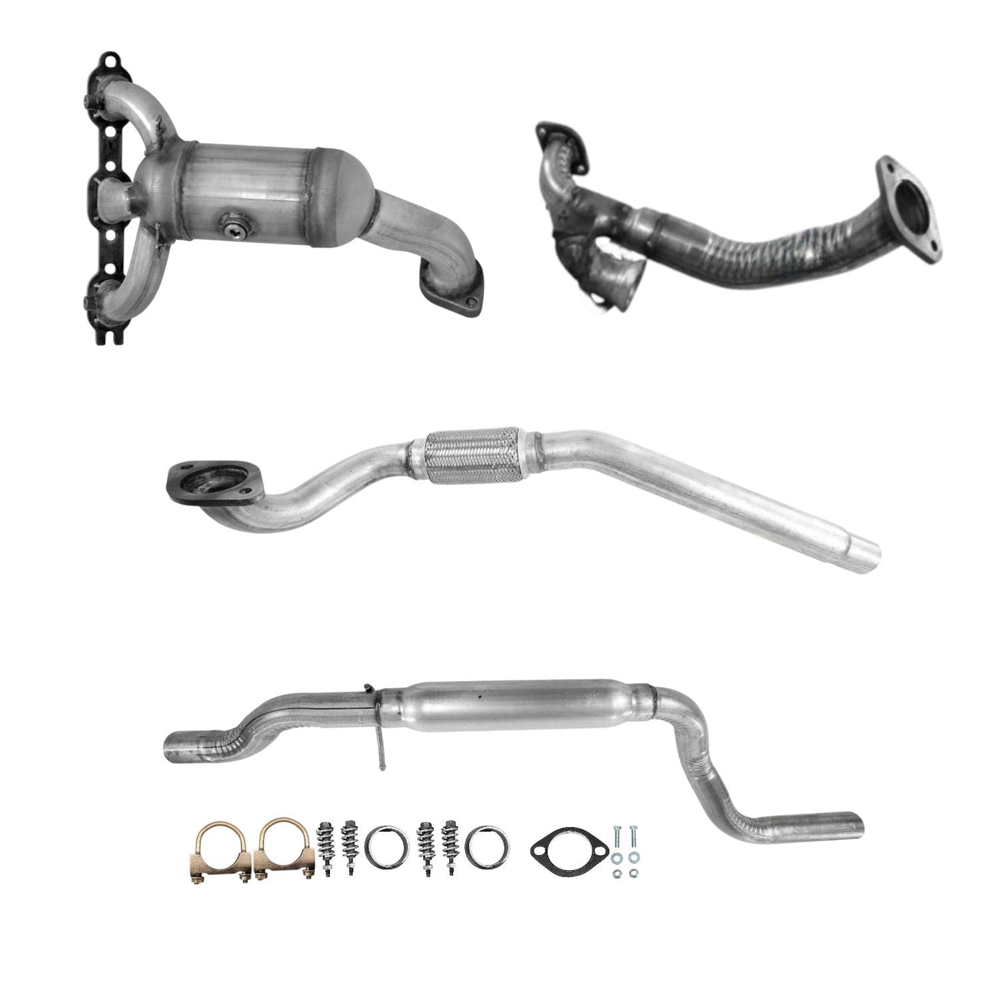 Dodge Journey 3.5L (2009-2010) (FWD) Rear Manifold Converter, Y pipe, Flex Pipe and Resonator