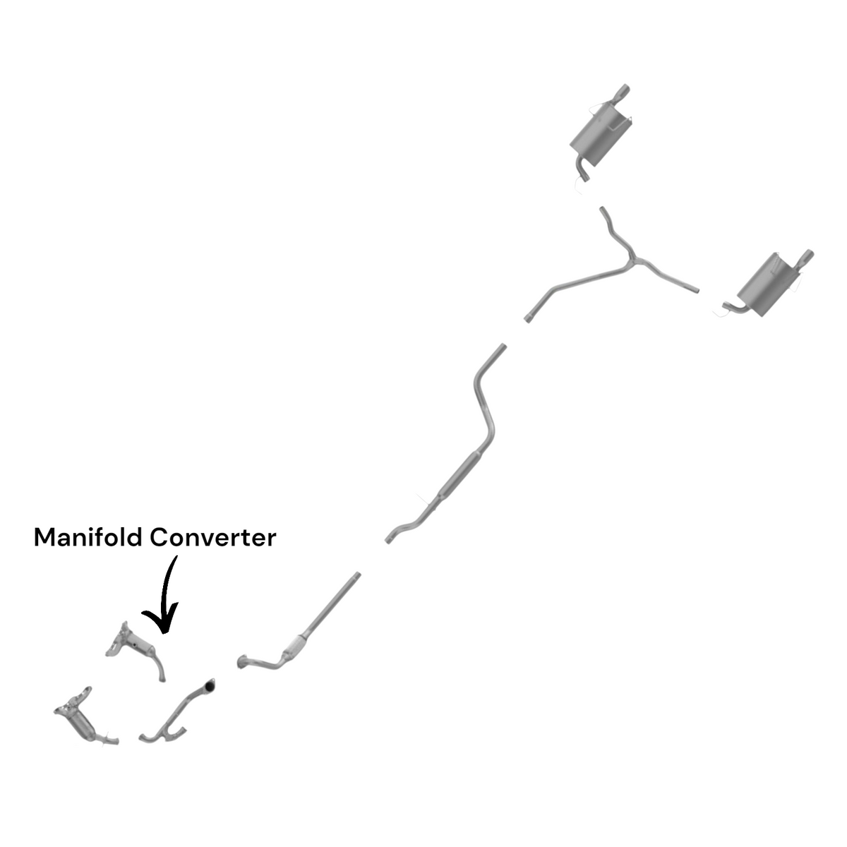 Dodge Journey 3.5L (2009-2010) (FWD) Rear Manifold Converter