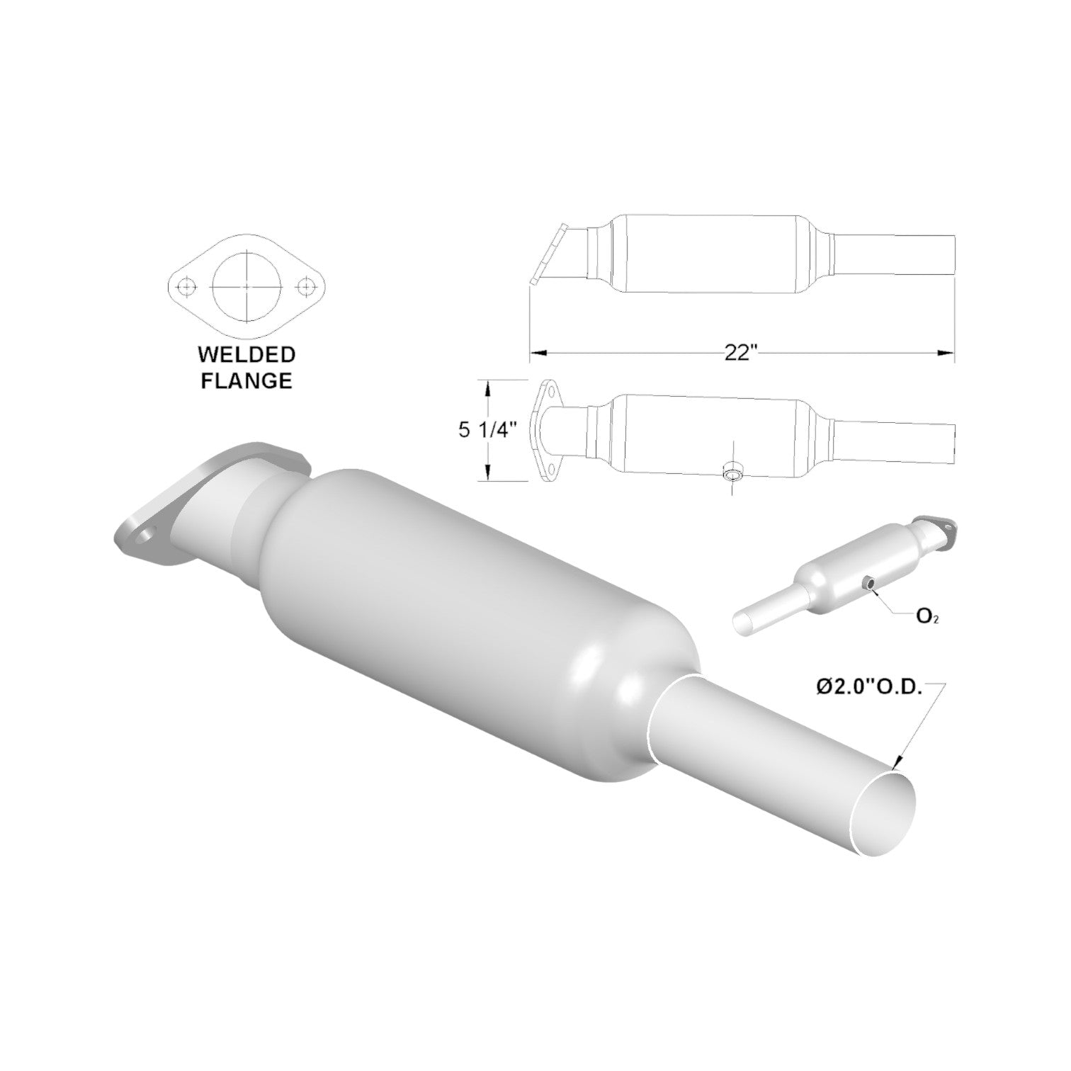 Hyundai Tucson 2.0L (2016-2018) FWD Catalytic Converter