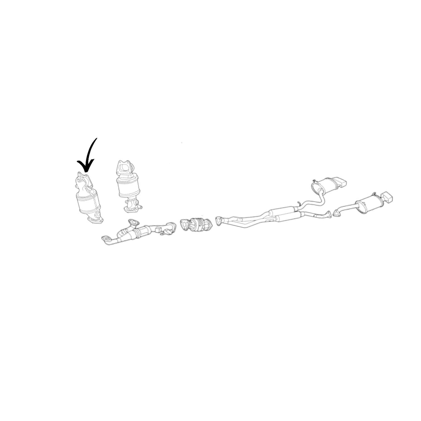 Convertisseur de collecteur côté conducteur pour Acura TL 3.7L 2009-2014