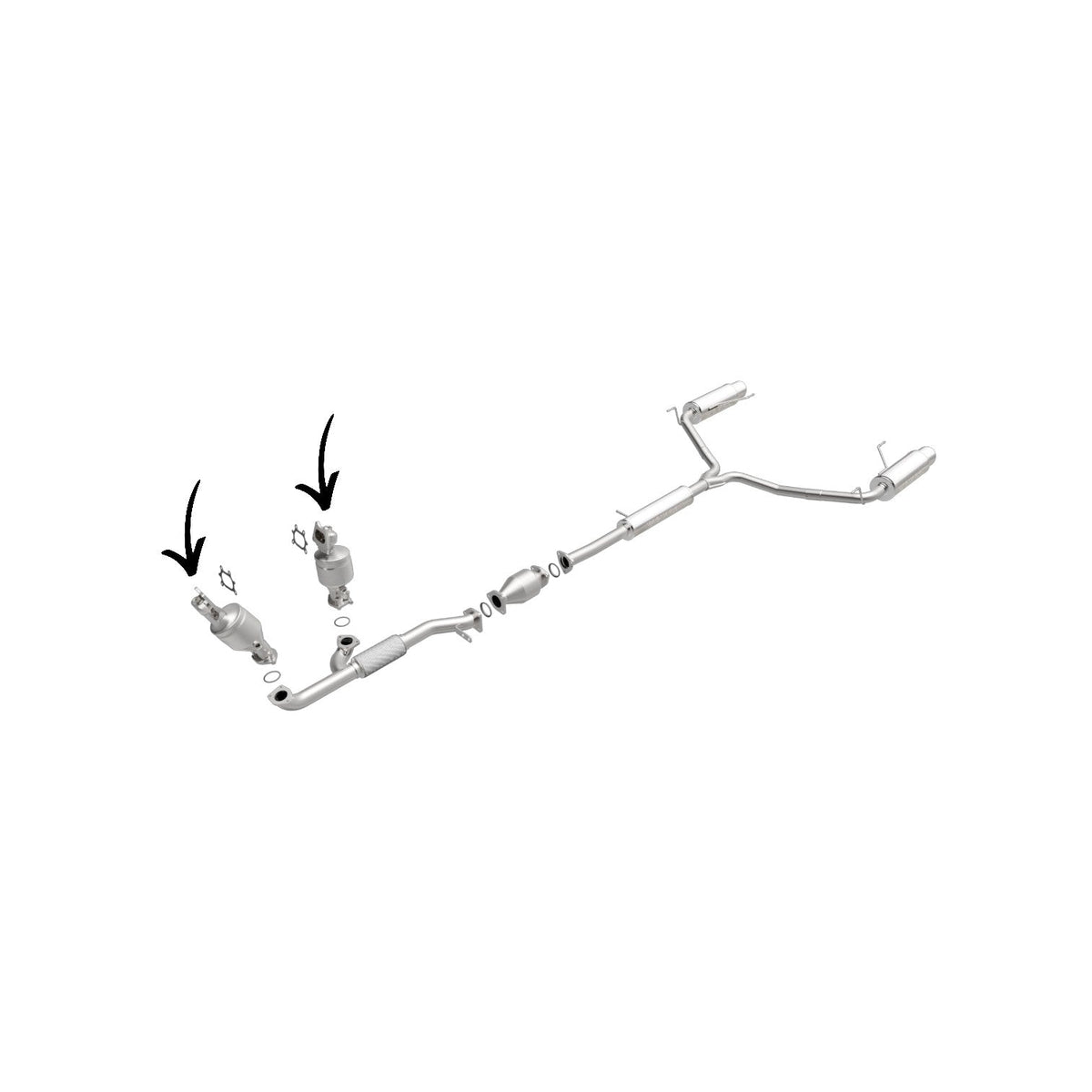 Convertisseur de collecteur côté conducteur et passager pour Honda Pilot 3.5L (2009-2015)