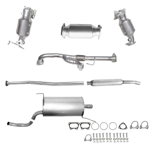 Honda Ridgeline 3.5L (2009-2014) Manifold Converters, Y-Flex Pipe, Rear Converter, Pipe, Resonator and Muffler
