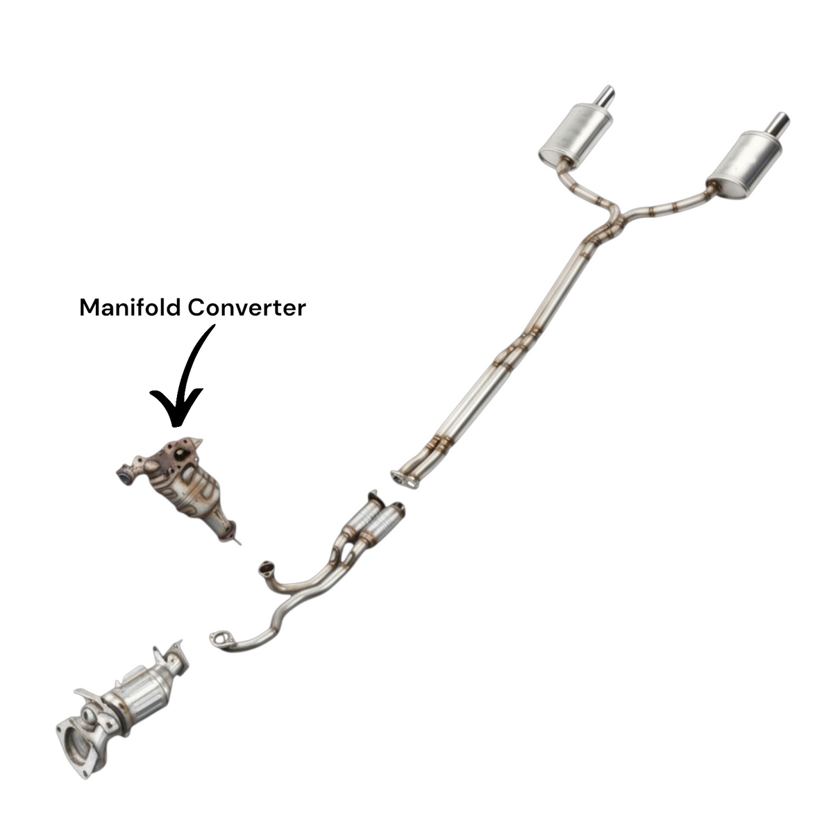 Ford Police Interceptor Sedan 3.7L (2013-2019) Rear Manifold Converter