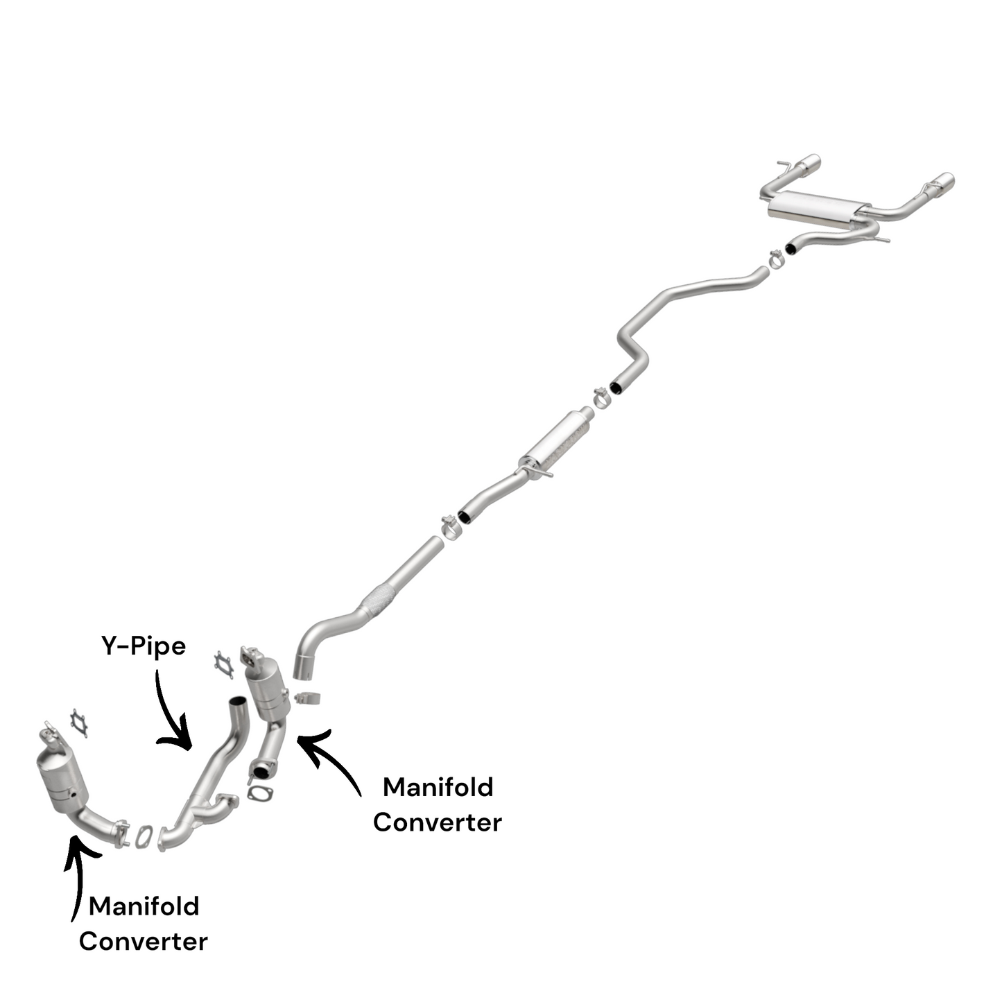 Dodge Avenger 3.6L (2011-2014) Manifold Converter and Y-Pipe