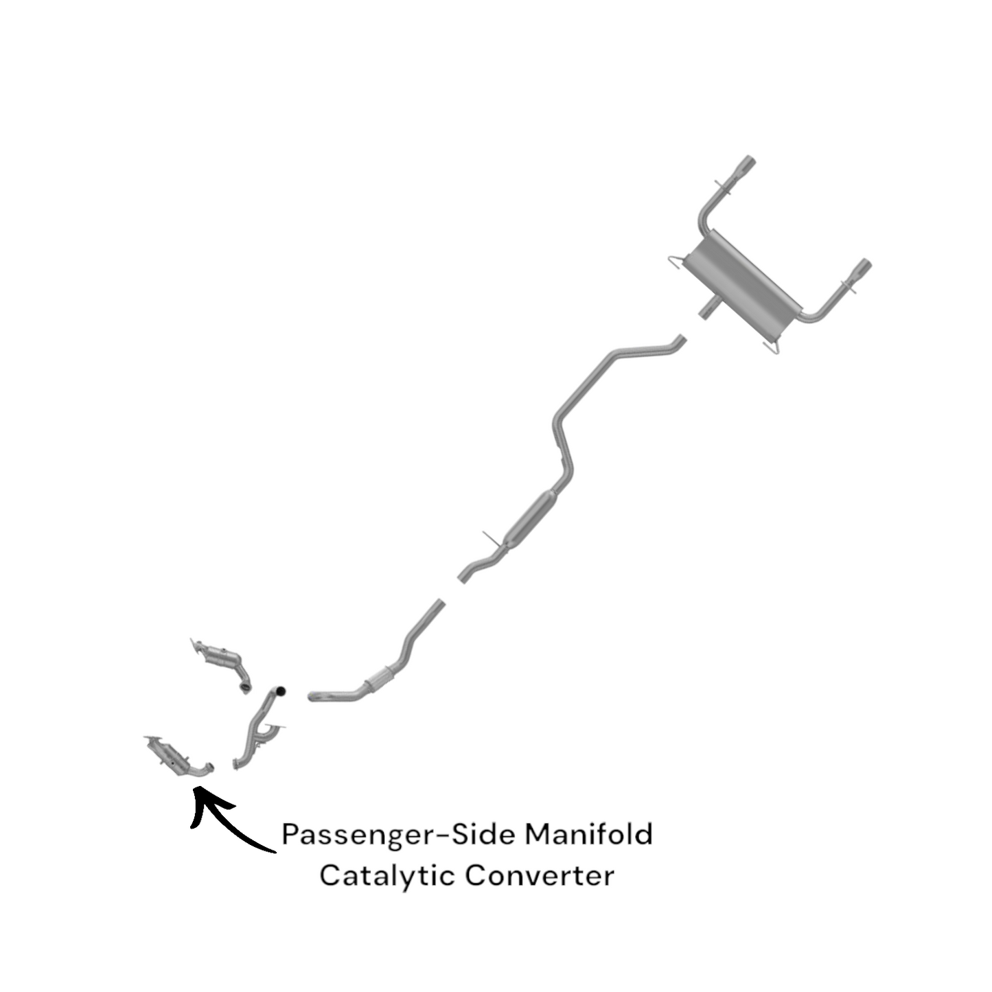 Chrysler 200 3.6L (2011-2014) Passenger-Side Manifold Catalytic Converter