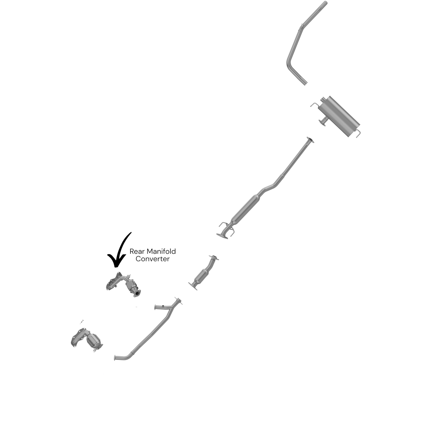 Toyota Sienna 3.5L (2011-2016) FWD Rear Manifold Converter