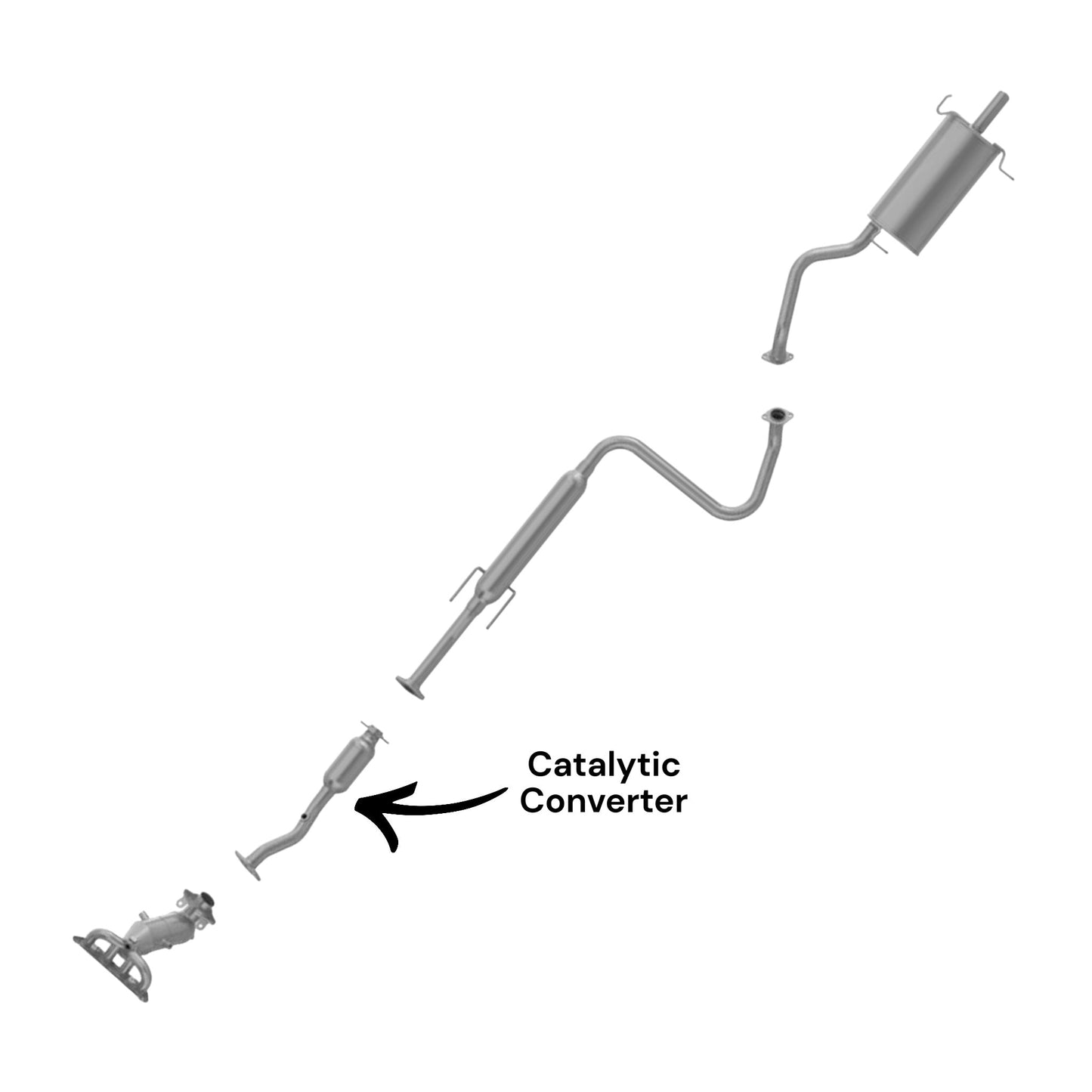Nissan Sentra 2.0L (2009-2012) (California Emissions System) Rear Catalytic Converter