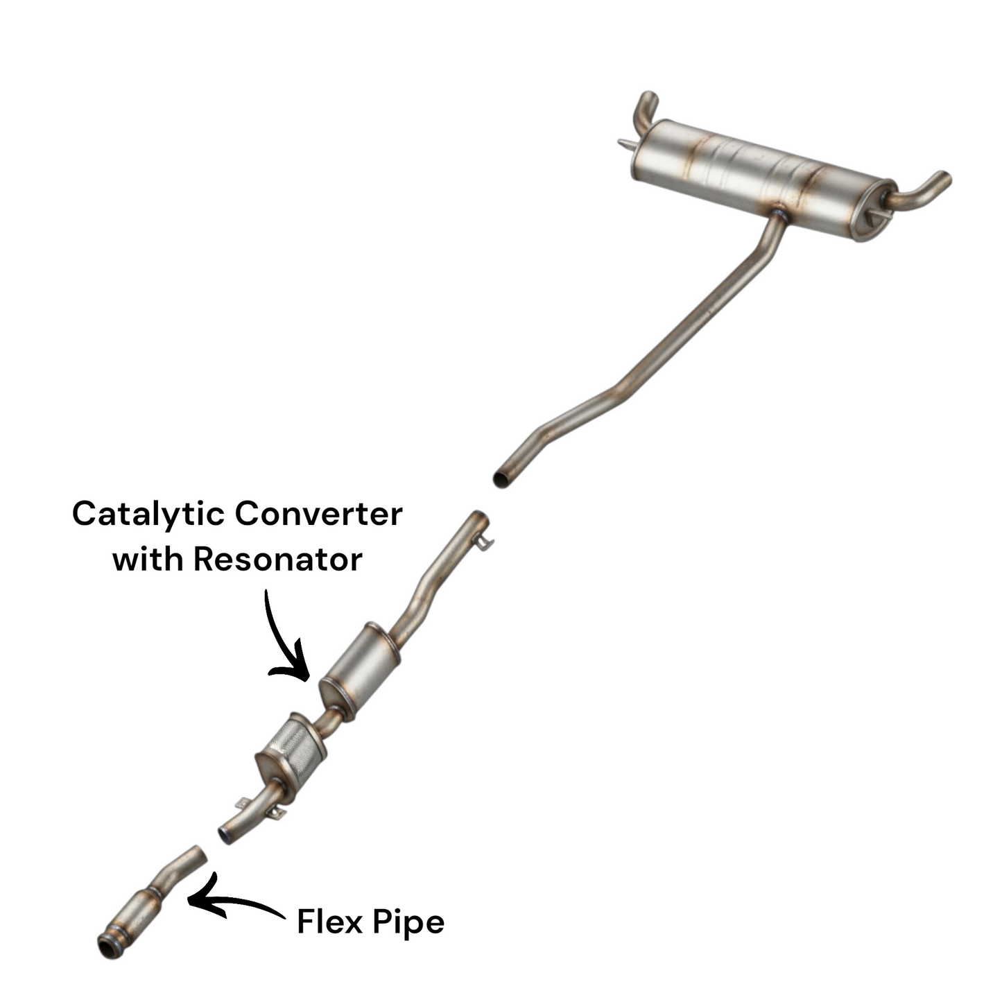 Mini Cooper Countryman 1.6L (2011-2016) (Turbo) (AWD) Flex Pipe, Catalytic Converter and Resonator