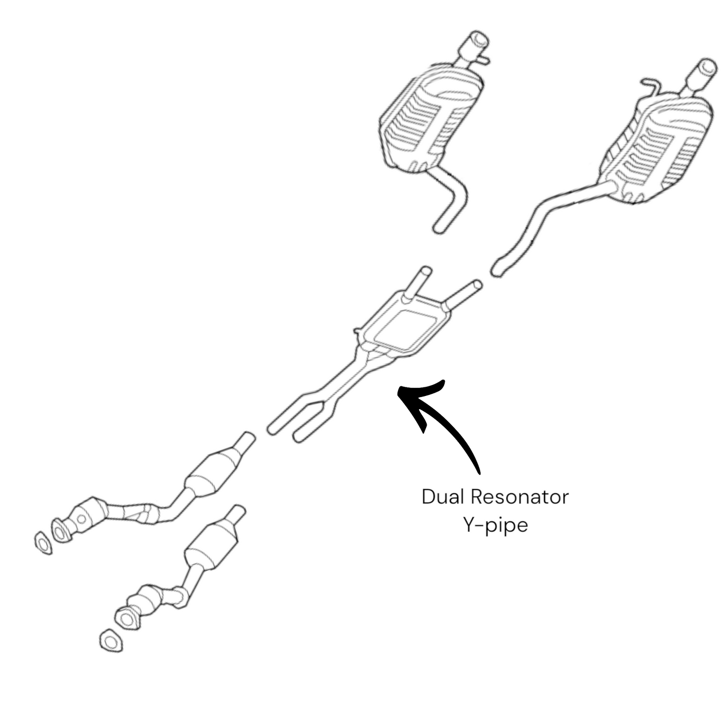 Audi A4 3.2L (2006-2008) Resonator Y-Pipe