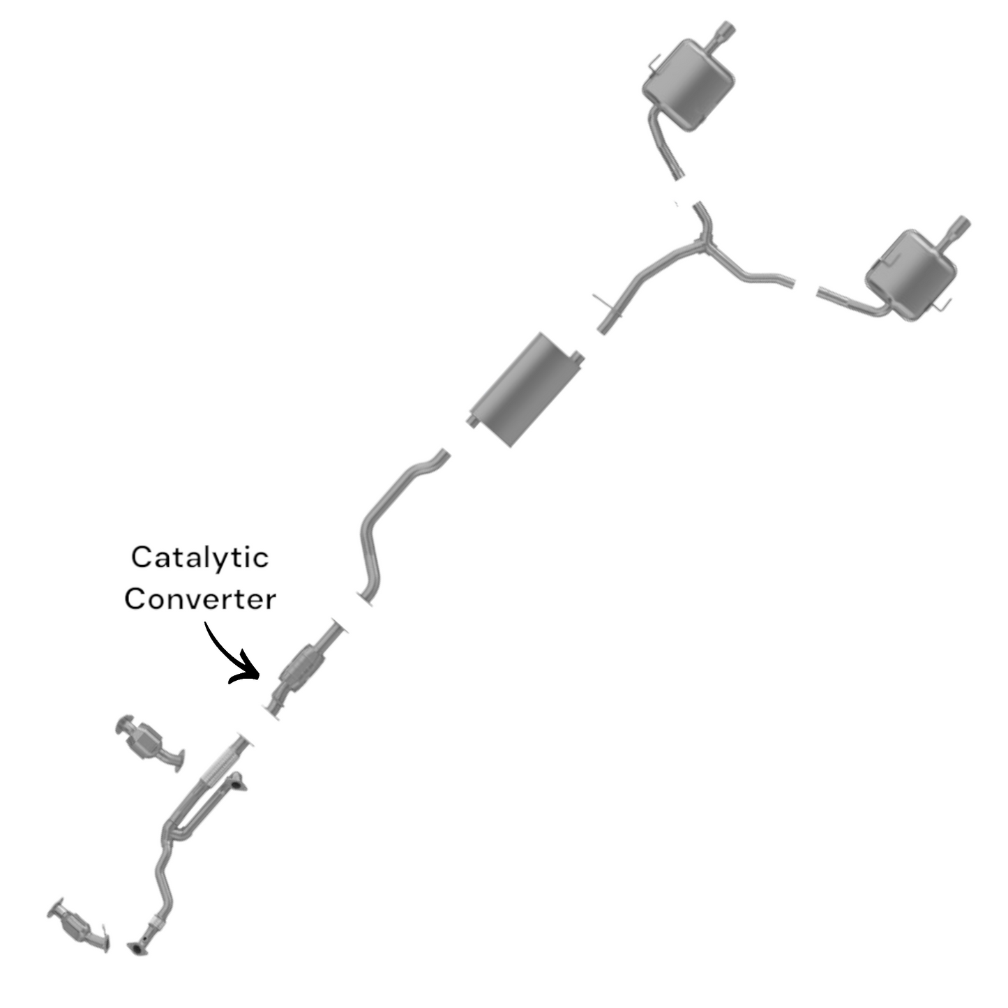 GMC Acadia 3.6L 2009-2016 Rear Catalytic Converter