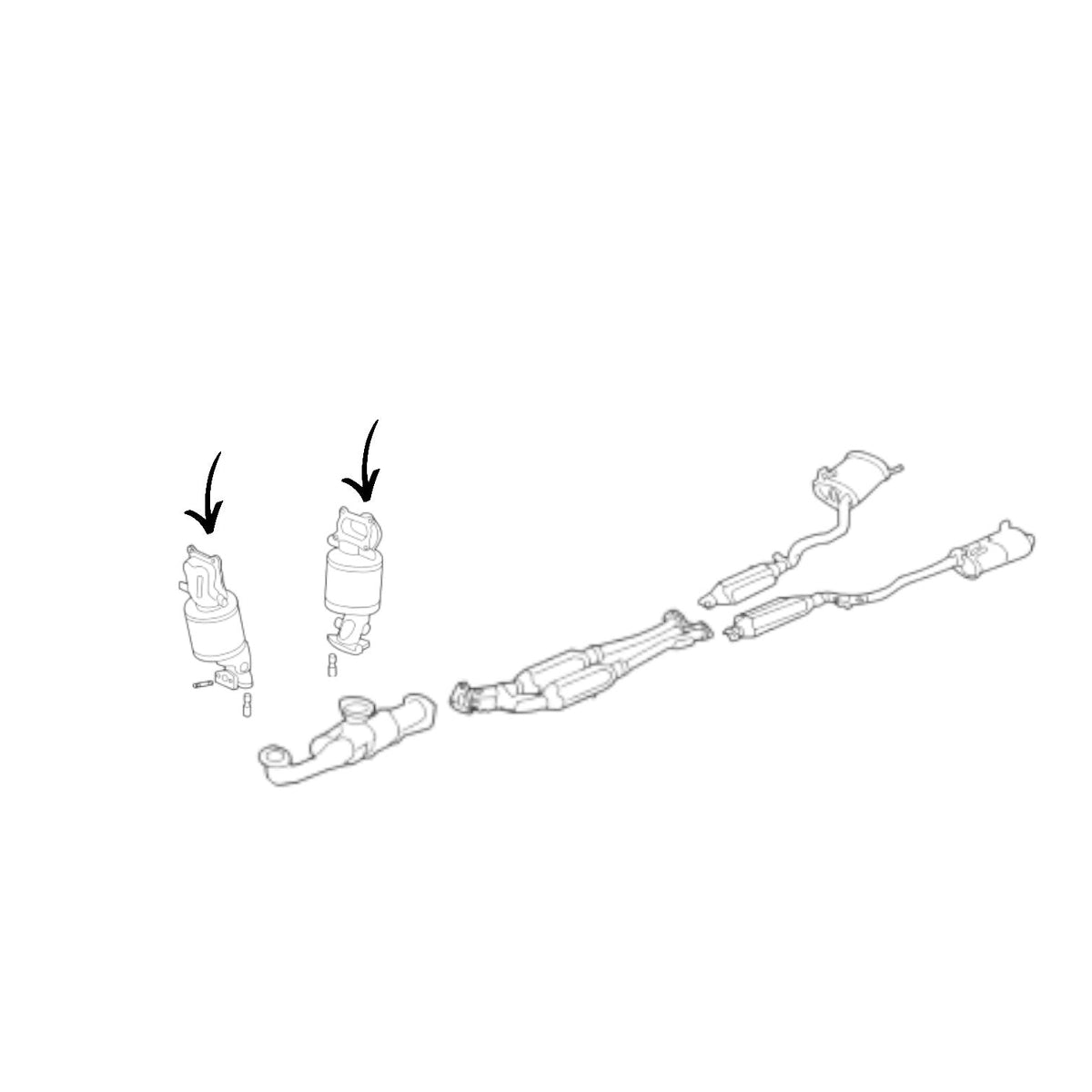 Convertisseur de collecteur côté conducteur et passager pour Acura RL 3.7L 2009-2012