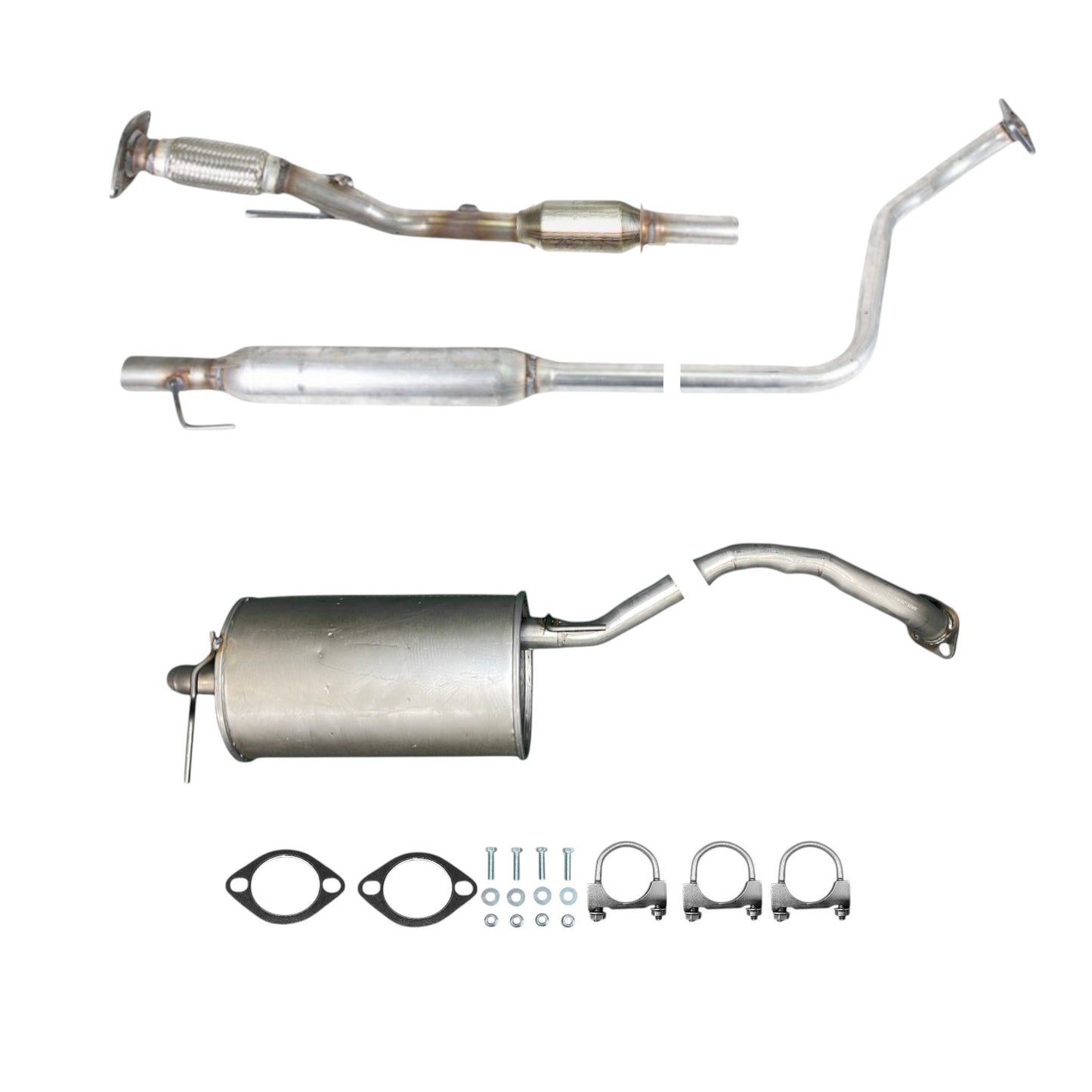 Nissan Kicks 1.6L (2018-2024) Converter with flex and Resonator & Muffler