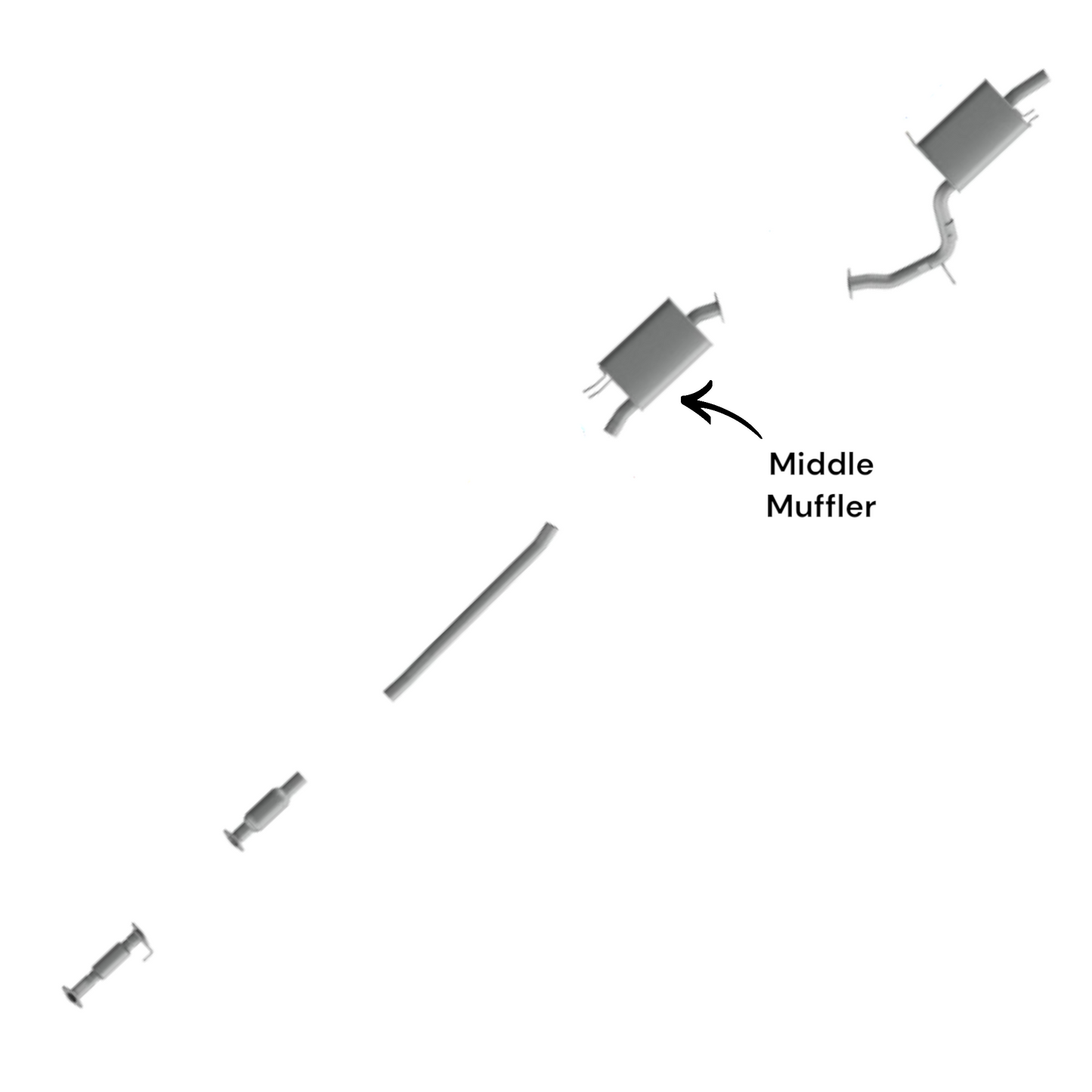 KIA Sorento 2.4L (2016-2020) Middle Muffler