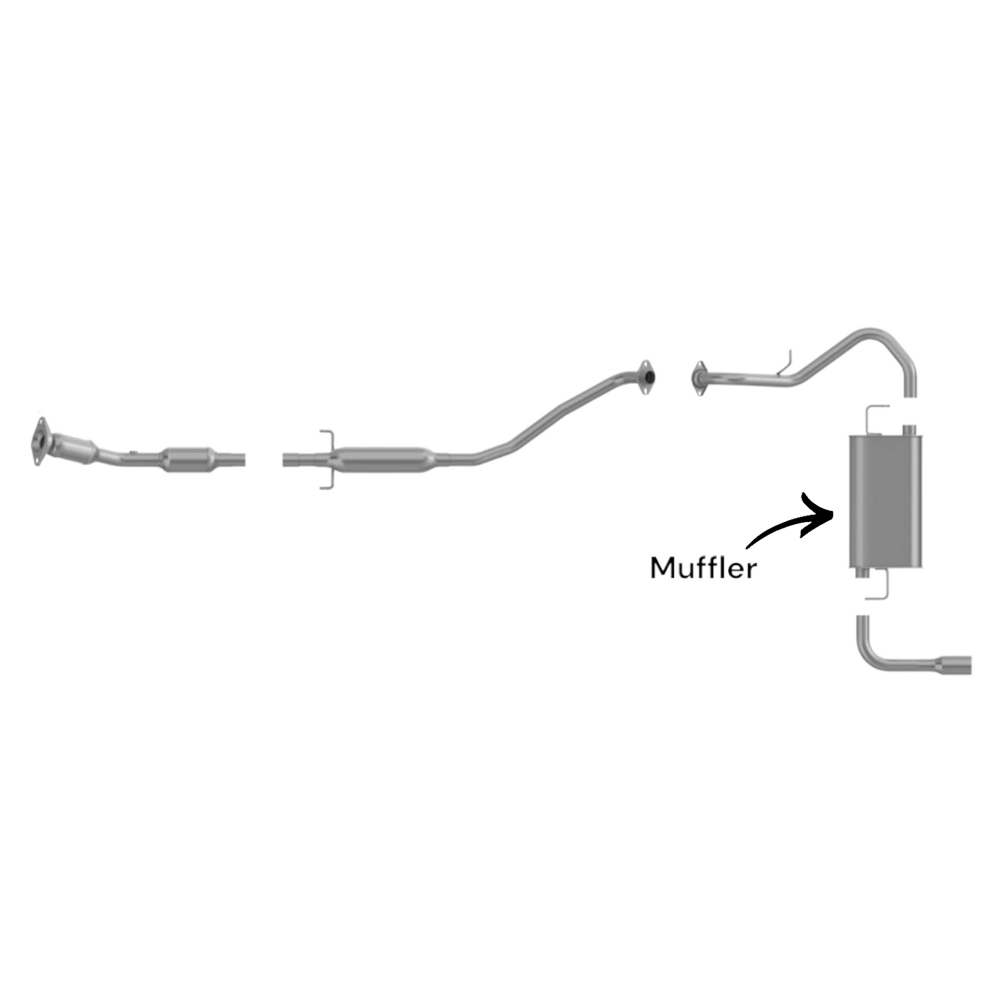 Pontiac Vibe 1.8L (2003-2008) FWD Rear Muffler