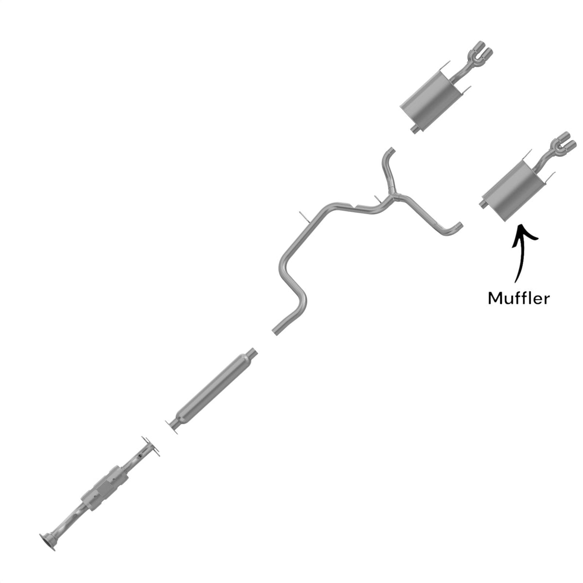 Pontiac Grand Prix 3.8L (2003-2008) Left Side Muffler.
