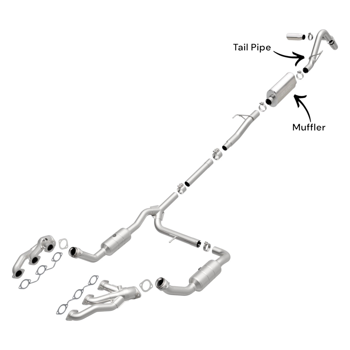 Ford F-150 5.4L (2004-2008) (144.5" Wheelbase) Muffler & Tail Pipe