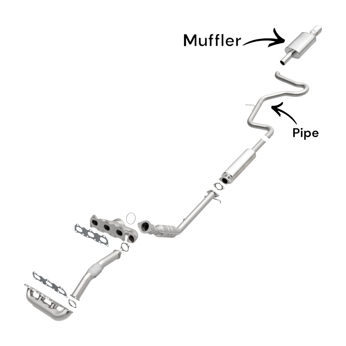 Chevrolet Monte Carlo 3.5L (2006-2007) Pipe and Rear Muffler