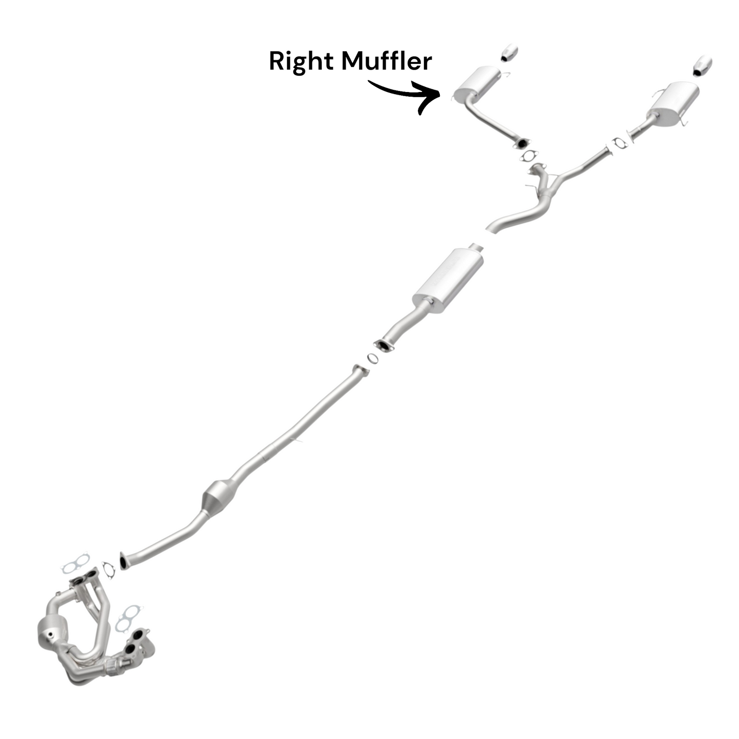 Subaru Impreza 2.5L (2008-2011) (SOHC) (Non-Turbo) (Sedan) Right Muffler