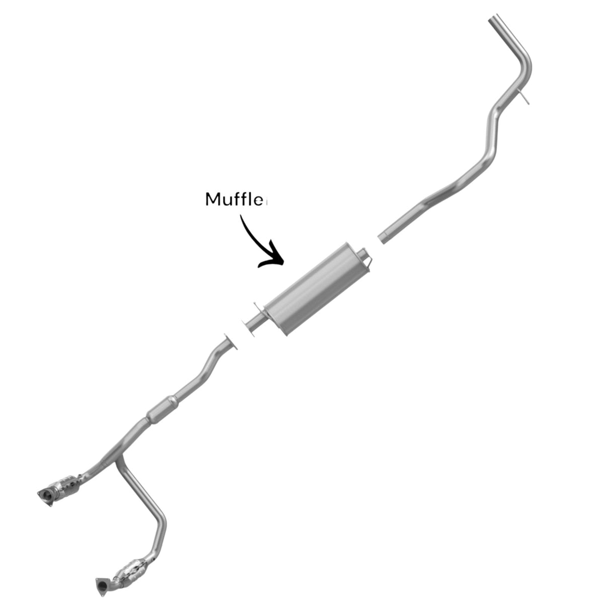 Chevrolet Express 2500 4.8L (2010-2017) (135.0" WB) Muffler
