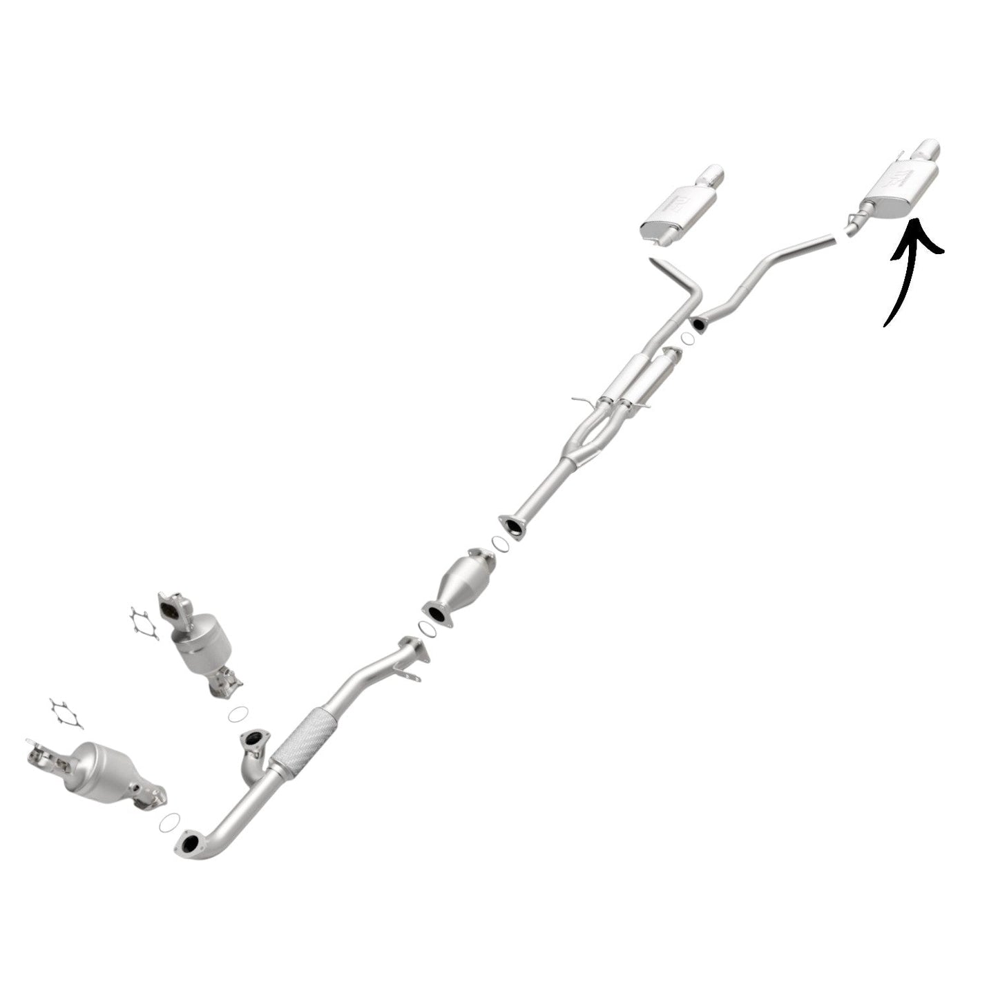 Acura MDX 3.7L 2010-2013 Left Side Muffler