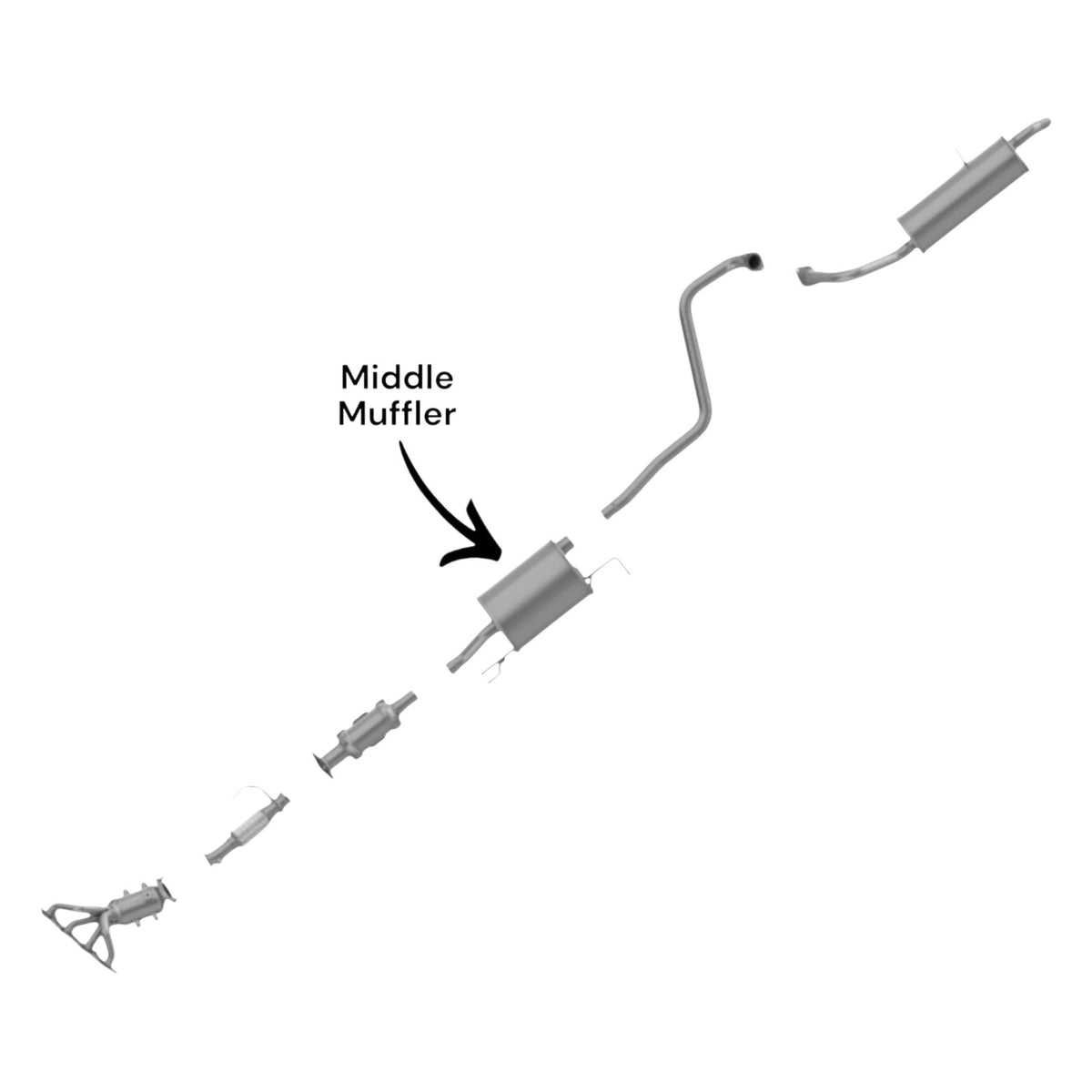 Kia Soul 1.6L (2014-2019) Middle Muffler