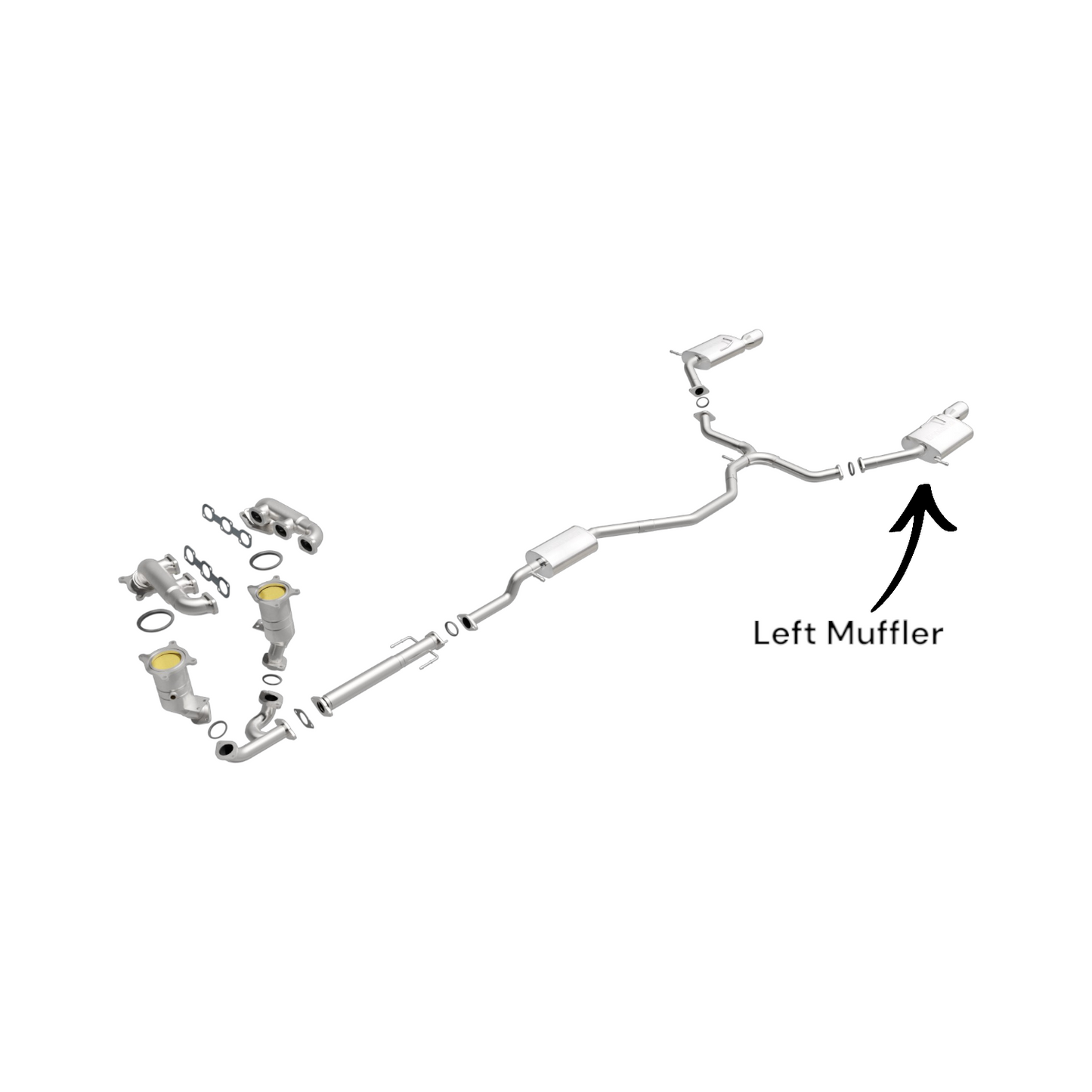 Mazda CX-9 3.5L 2007 Left-Side Muffler