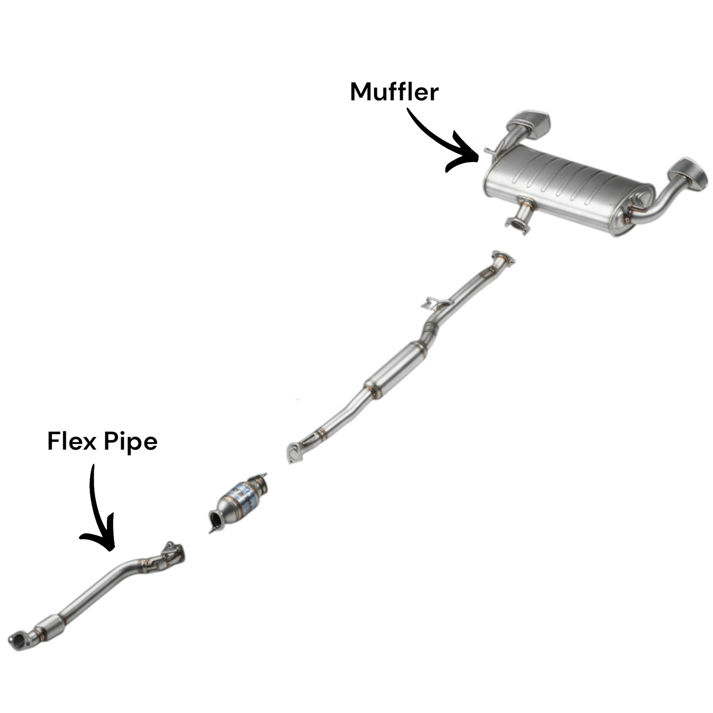 Hyundai Genesis Coupe 2.0L (2013-2014) (Turbo) Flex Pipe and Muffler
