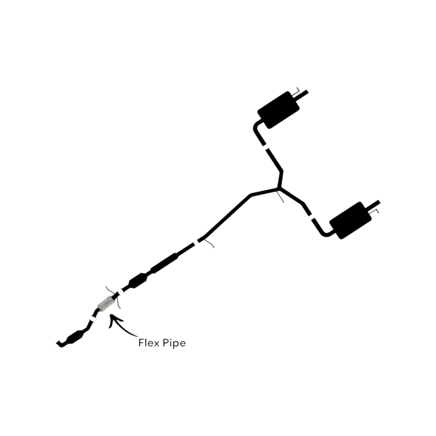Ford Explorer 2.3L (2016-2019) Front Flex Pipe