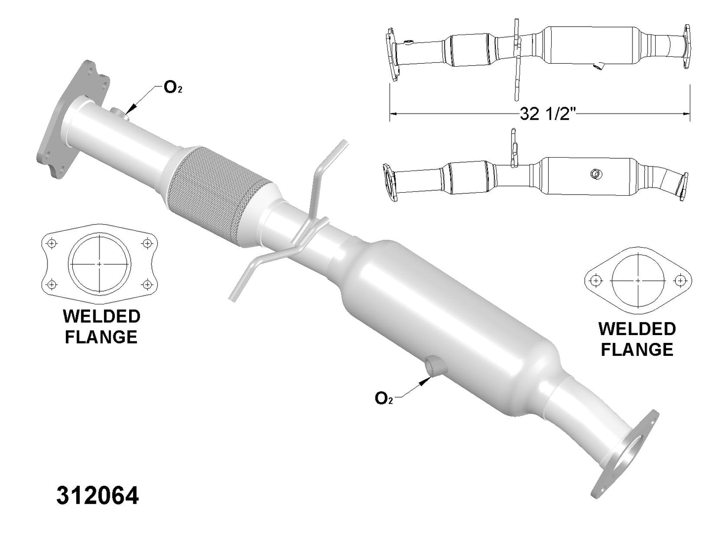 Volvo C30 2007-2010 2.4L Catalytic Converter