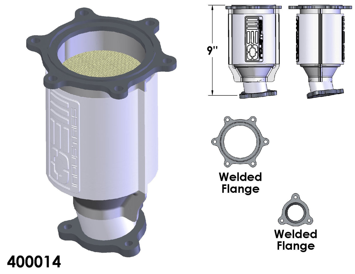 INFINITI QX4 3.3L(1997-2000) /3.5L(2001-2003) Passenger Side Catalytic Converter (Copy)